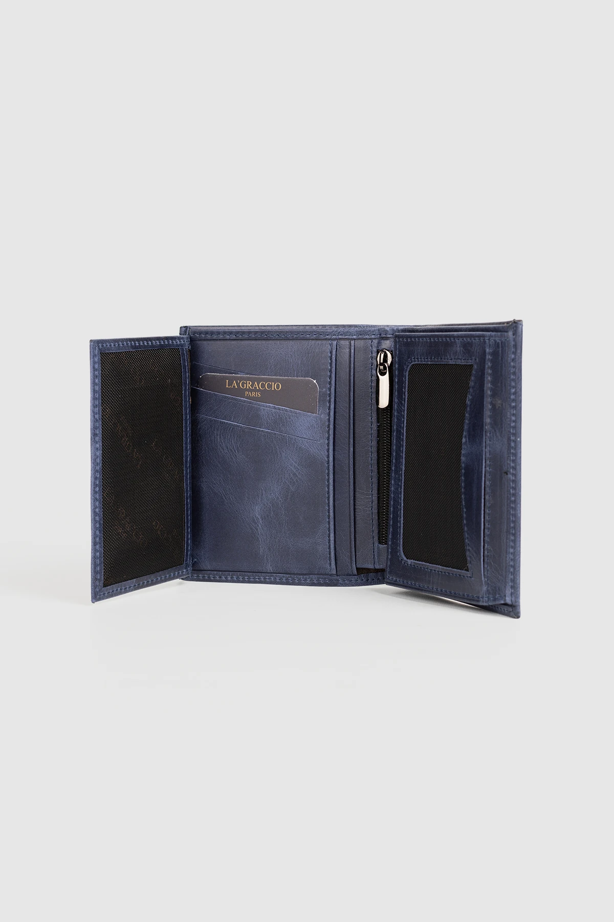 La'Graccio Paris Ayza Rfid Korumalı Hakiki Deri Erkek Cüzdan - Crazy Lacivert