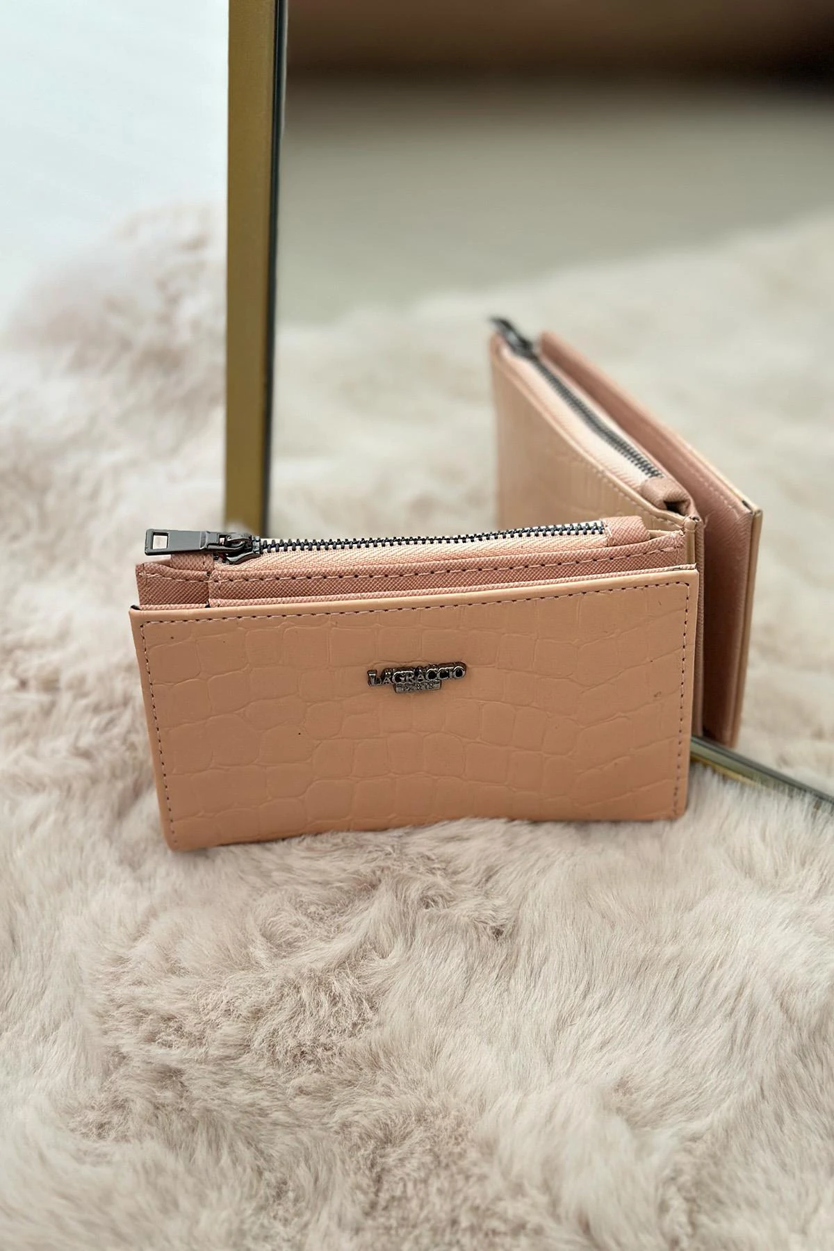 La'Graccio Paris Kadın Winrar Kroko Cüzdan