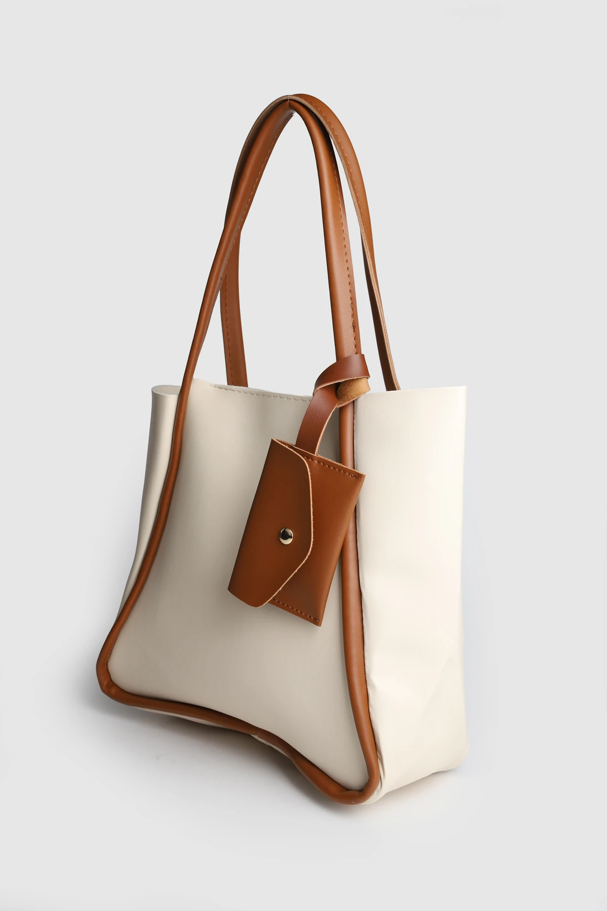 Lagraccio Paris Kadın Jeba Omuz Çantası - Krem Taba