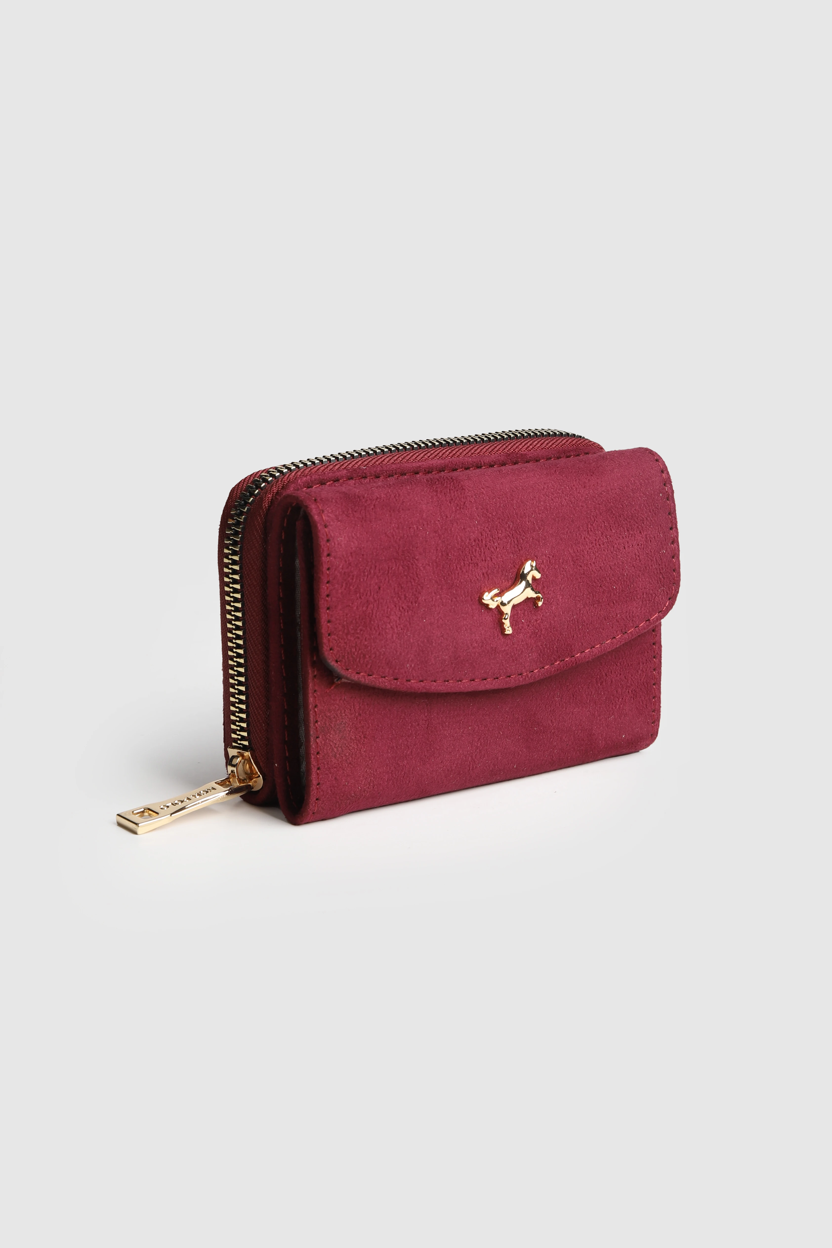 La'Graccio Paris Kadın Cavie Süet Kullanışlı Cüzdan - Bordo Süet