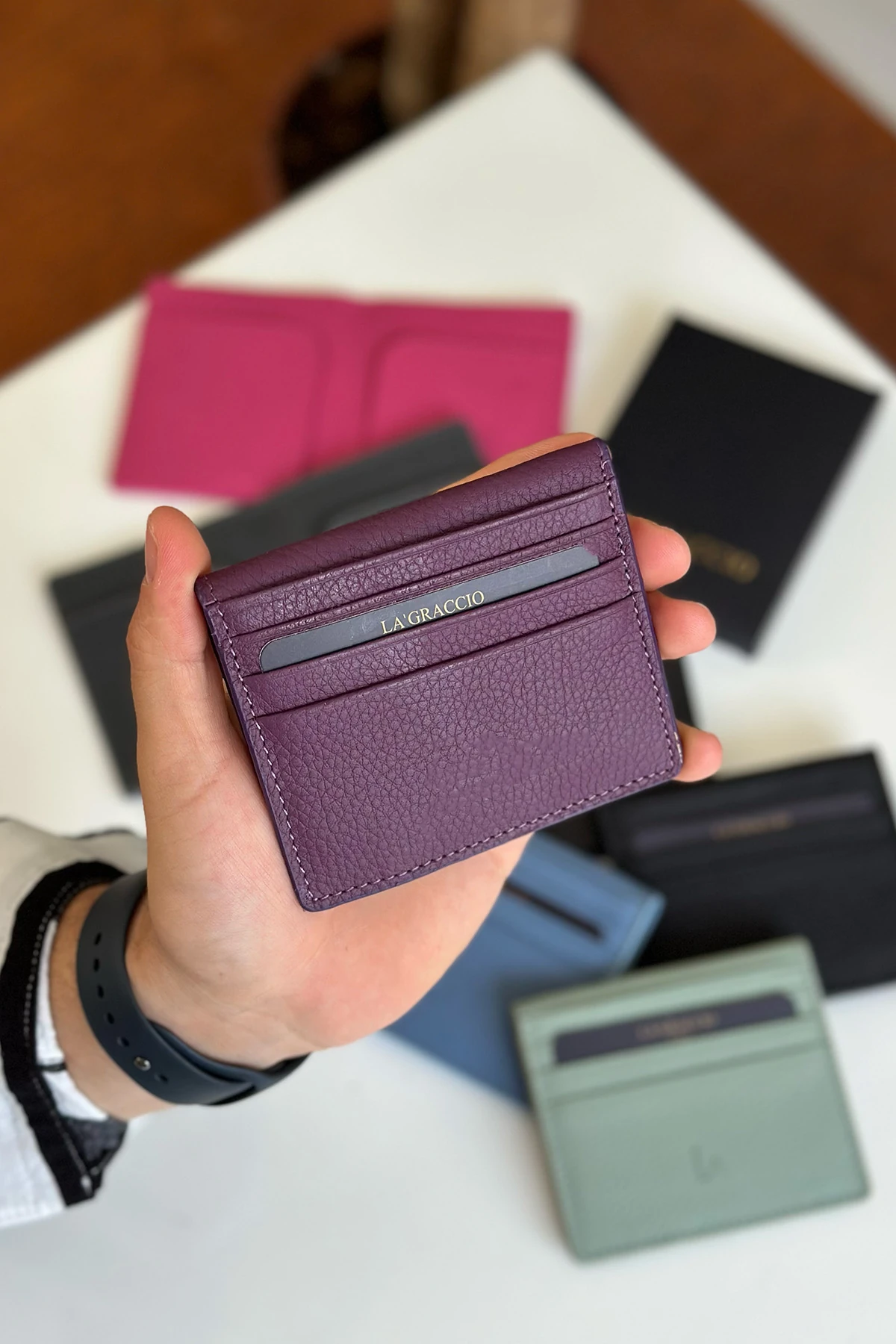 La'Graccio Paris Balia Unisex Hakiki Deri Kartlık Cüzdan