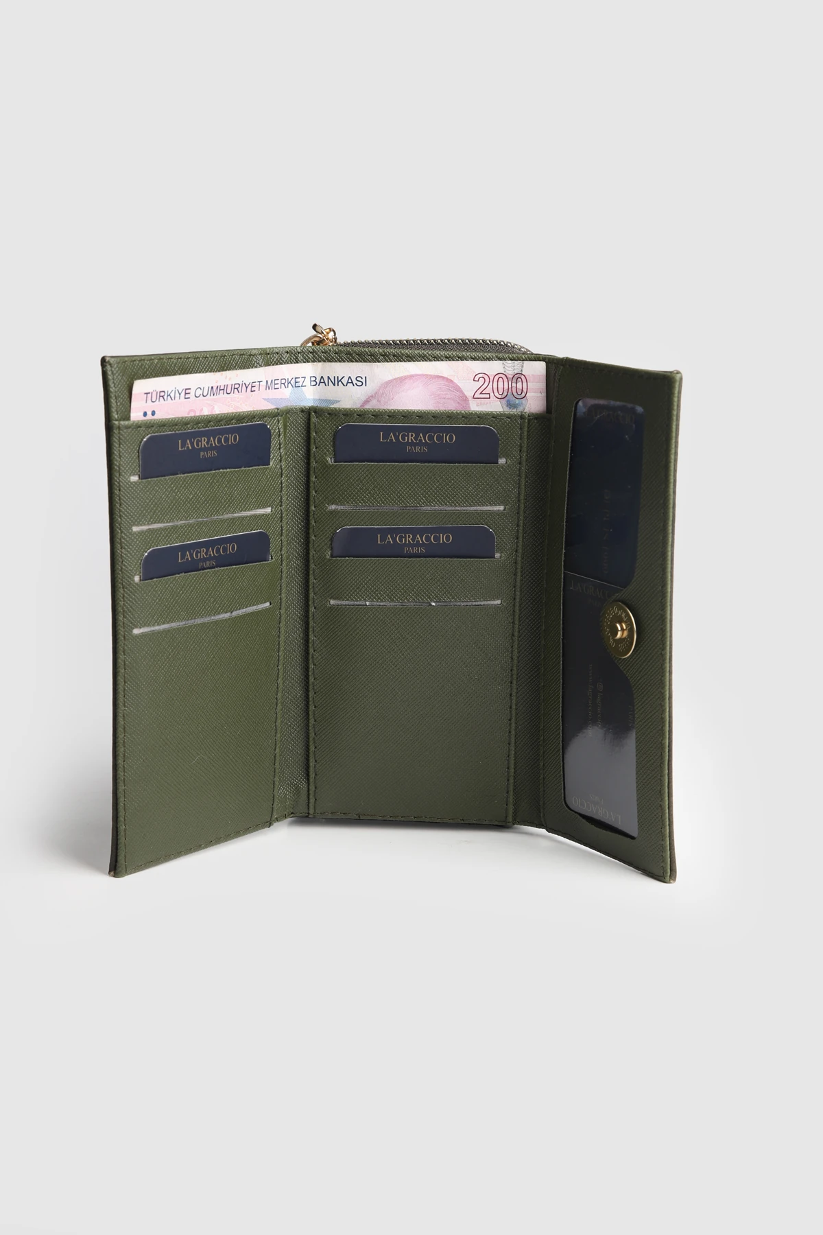 La'Graccio Paris Kadın Prave Donma Deri Kullanışlı Cüzdan