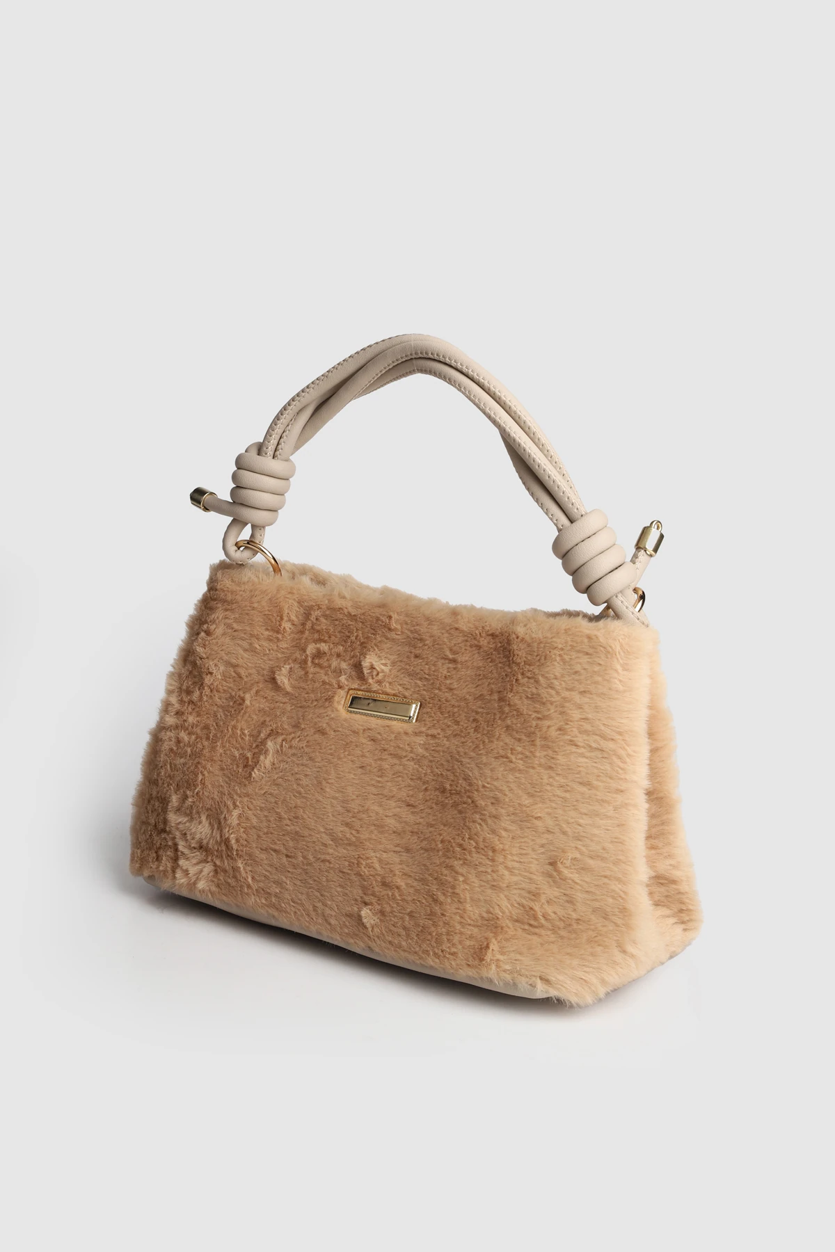 Lagraccio Paris Kadın Lora Peluş Askılı Çanta - Peluş Vizon