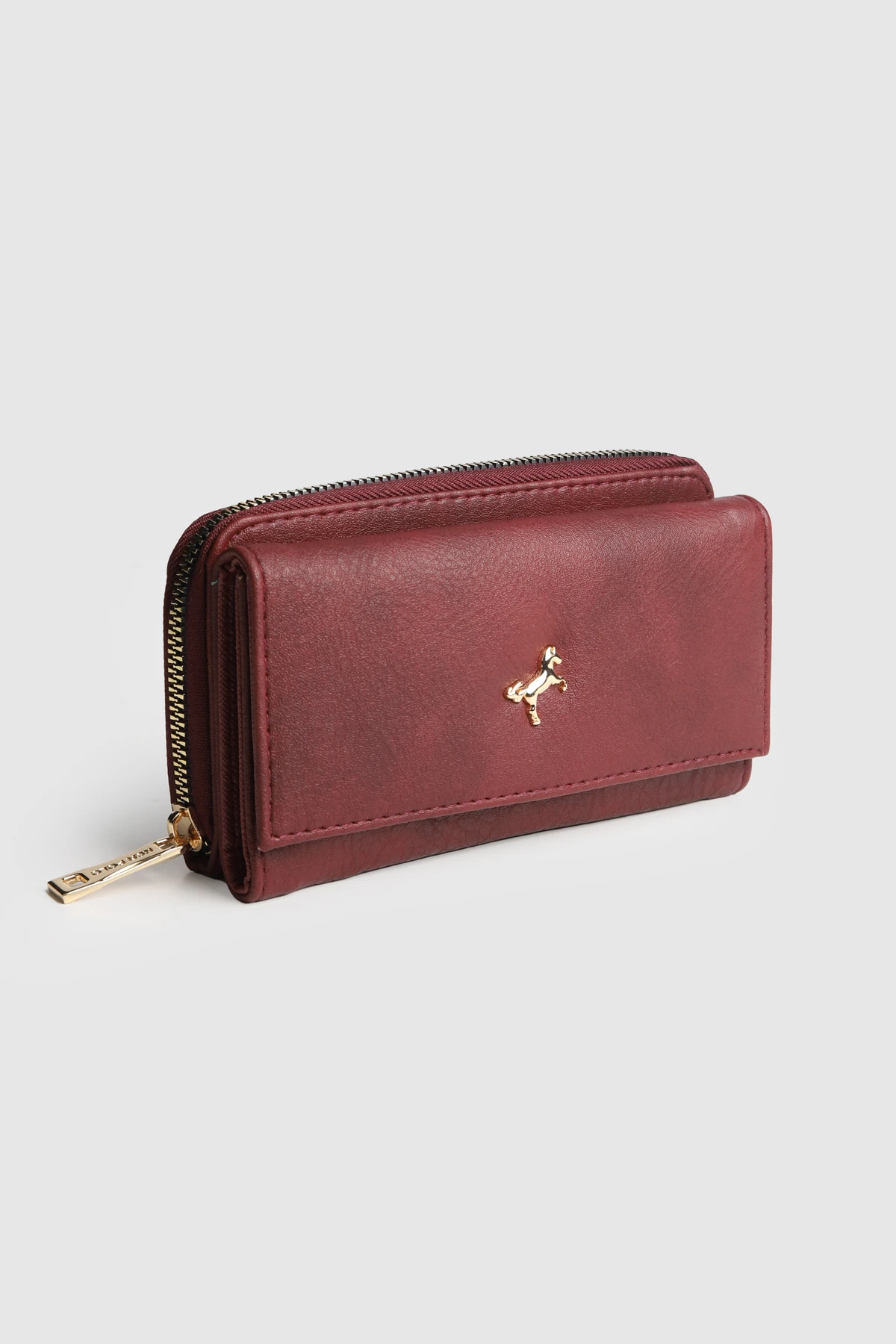 La'Graccio Paris Kadın Prave Donma Deri Kullanışlı Cüzdan - Bordo
