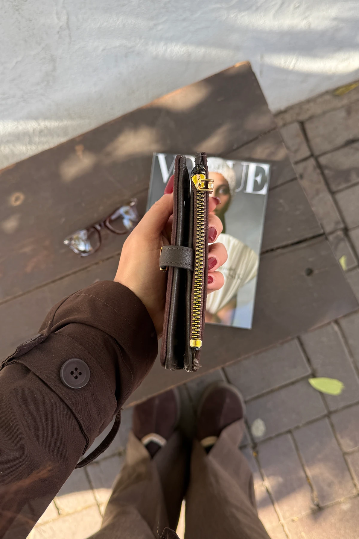 La'Graccio Paris Kadın Day Süet Cüzdan