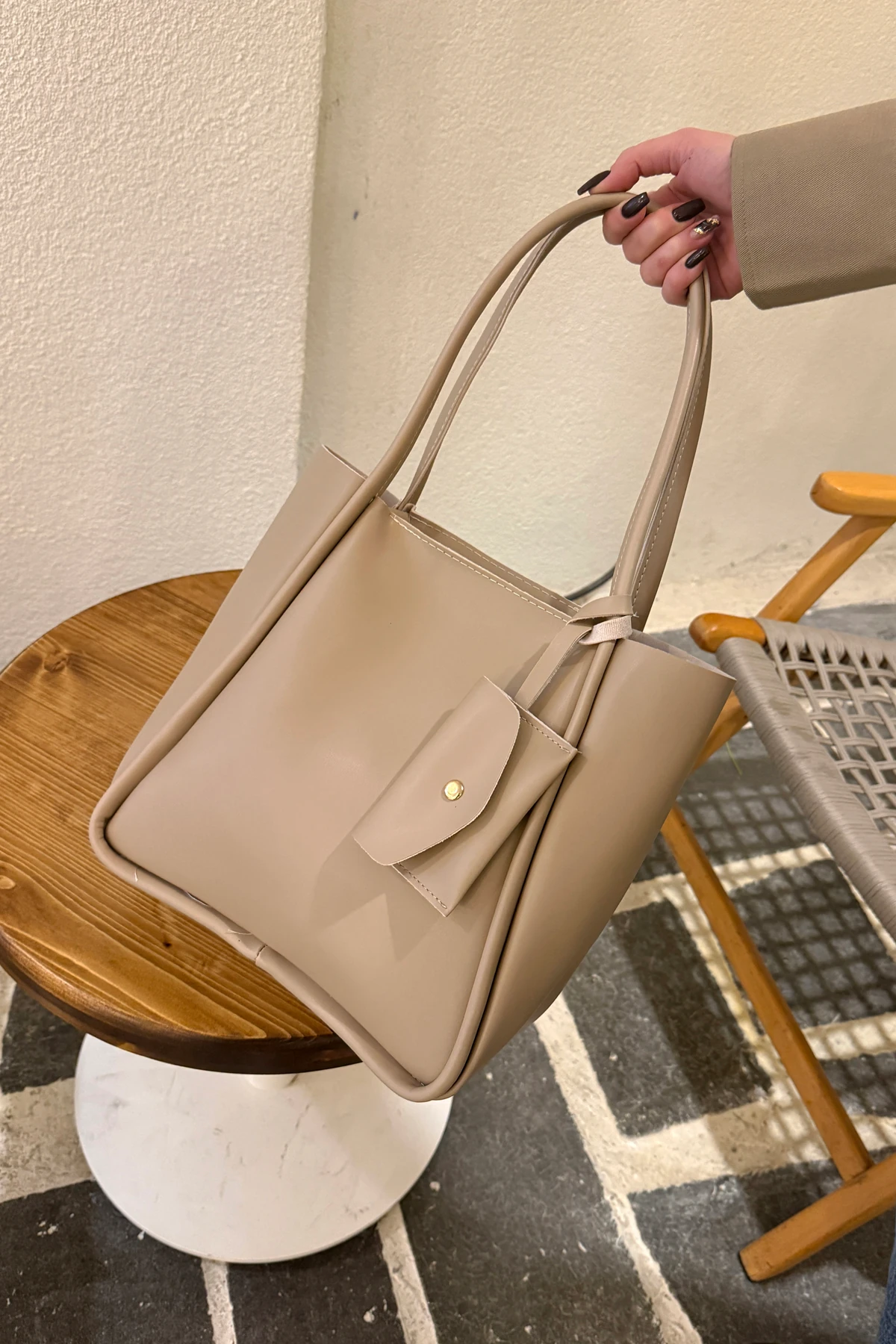 Lagraccio Paris Kadın Jeba Omuz Çantası - Vizon