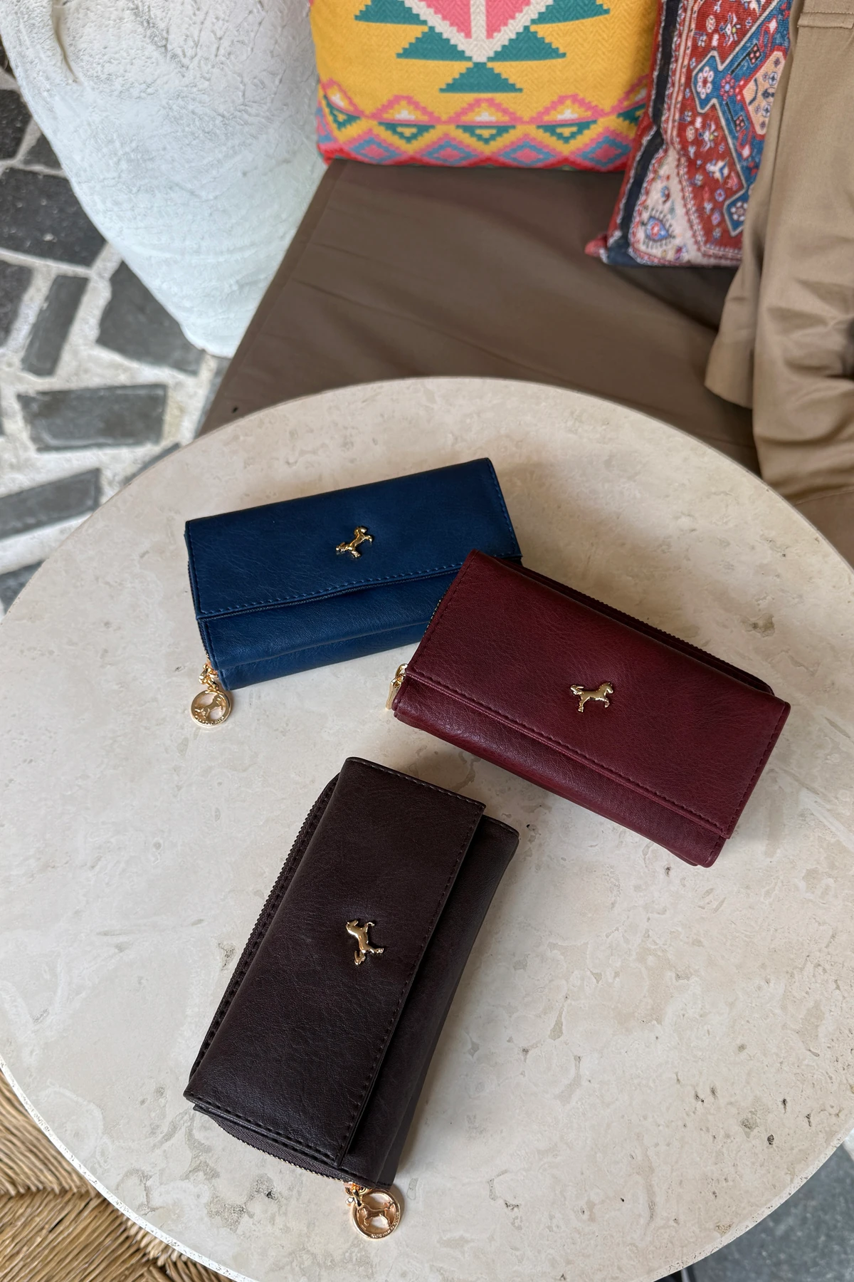 La'Graccio Paris Kadın Prave Donma Deri Kullanışlı Cüzdan - Siyah