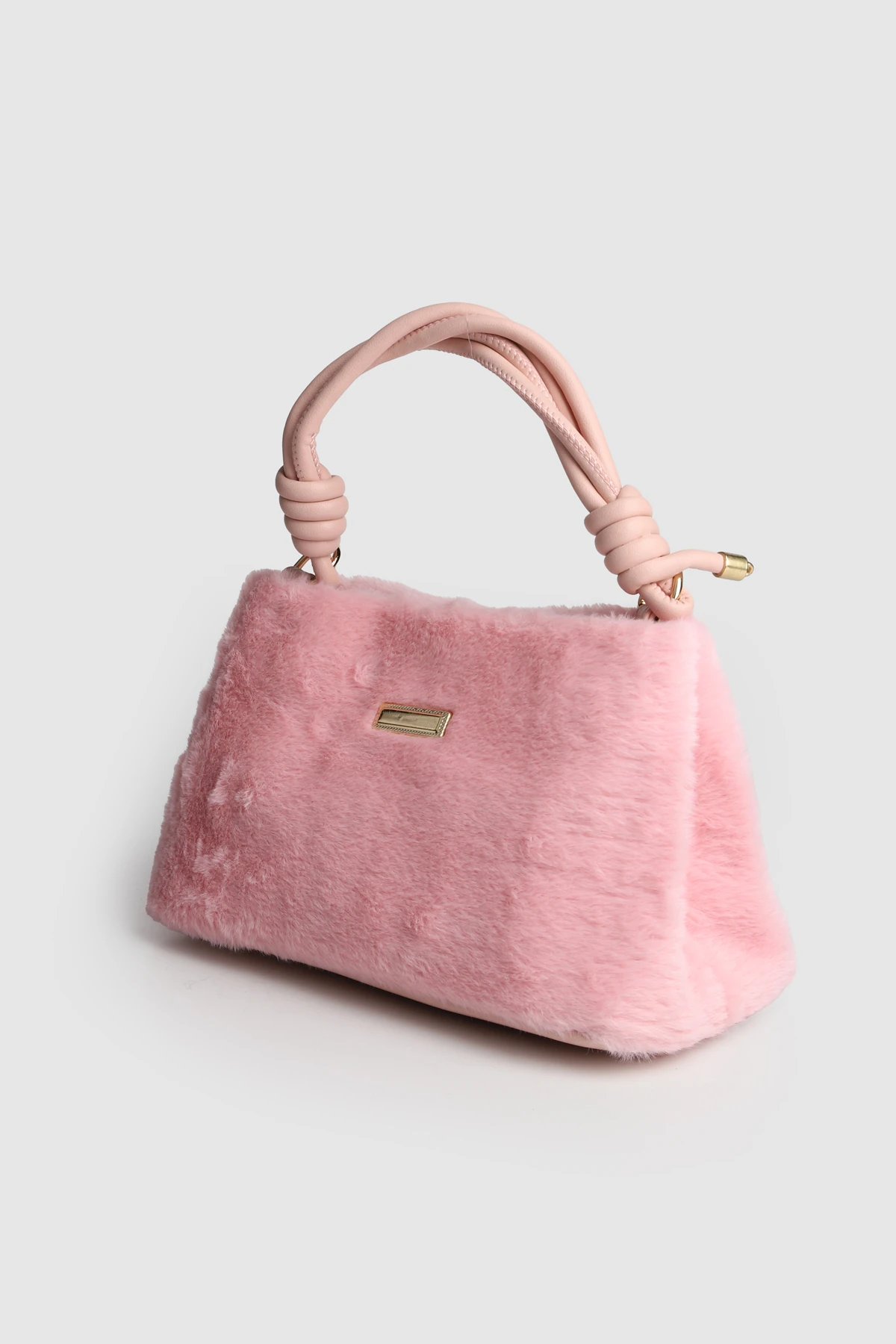 Lagraccio Paris Kadın Lora Peluş Askılı Çanta - Peluş Pudra