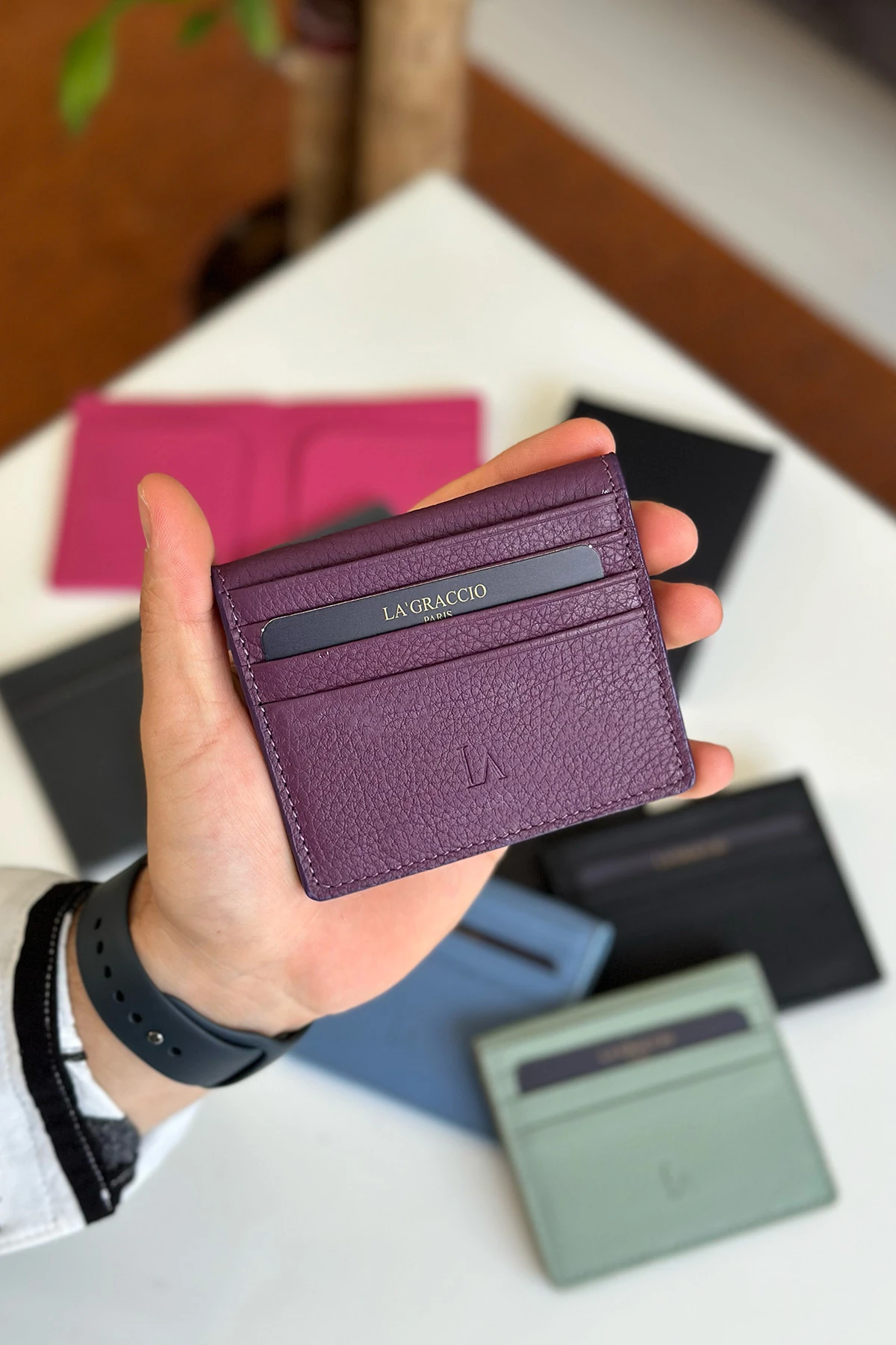 La'Graccio Paris Balia Unisex Hakiki Deri Kartlık Cüzdan