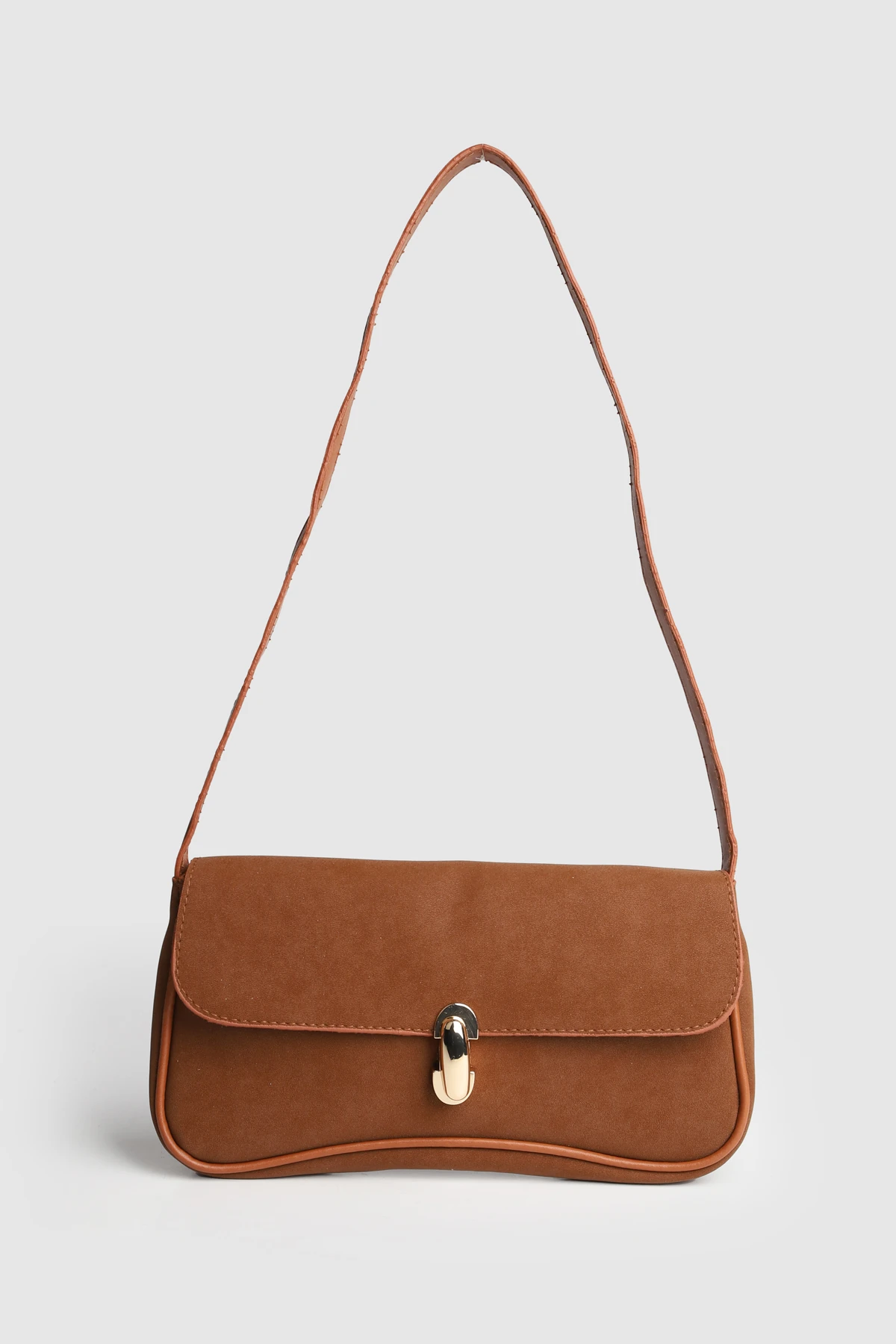 Lagraccio Paris Kadın Palera Süet Baget Çanta - Taba Süet