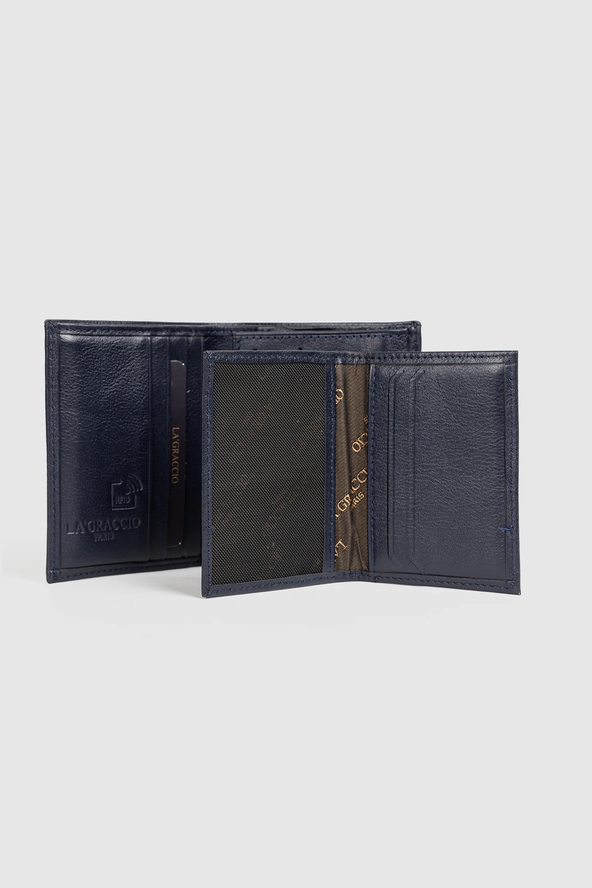 La'Graccio Paris Avza Rfid Korumalı Hakiki Deri Erkek Cüzdan - LACİVERT
