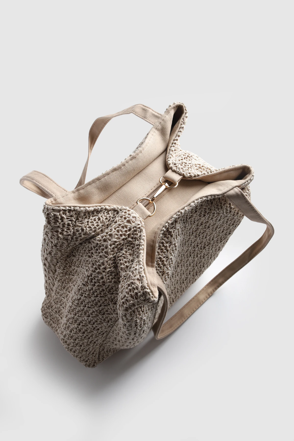 La'Graccio Paris Lanco Örme Büyük Boy Omuz Çantası