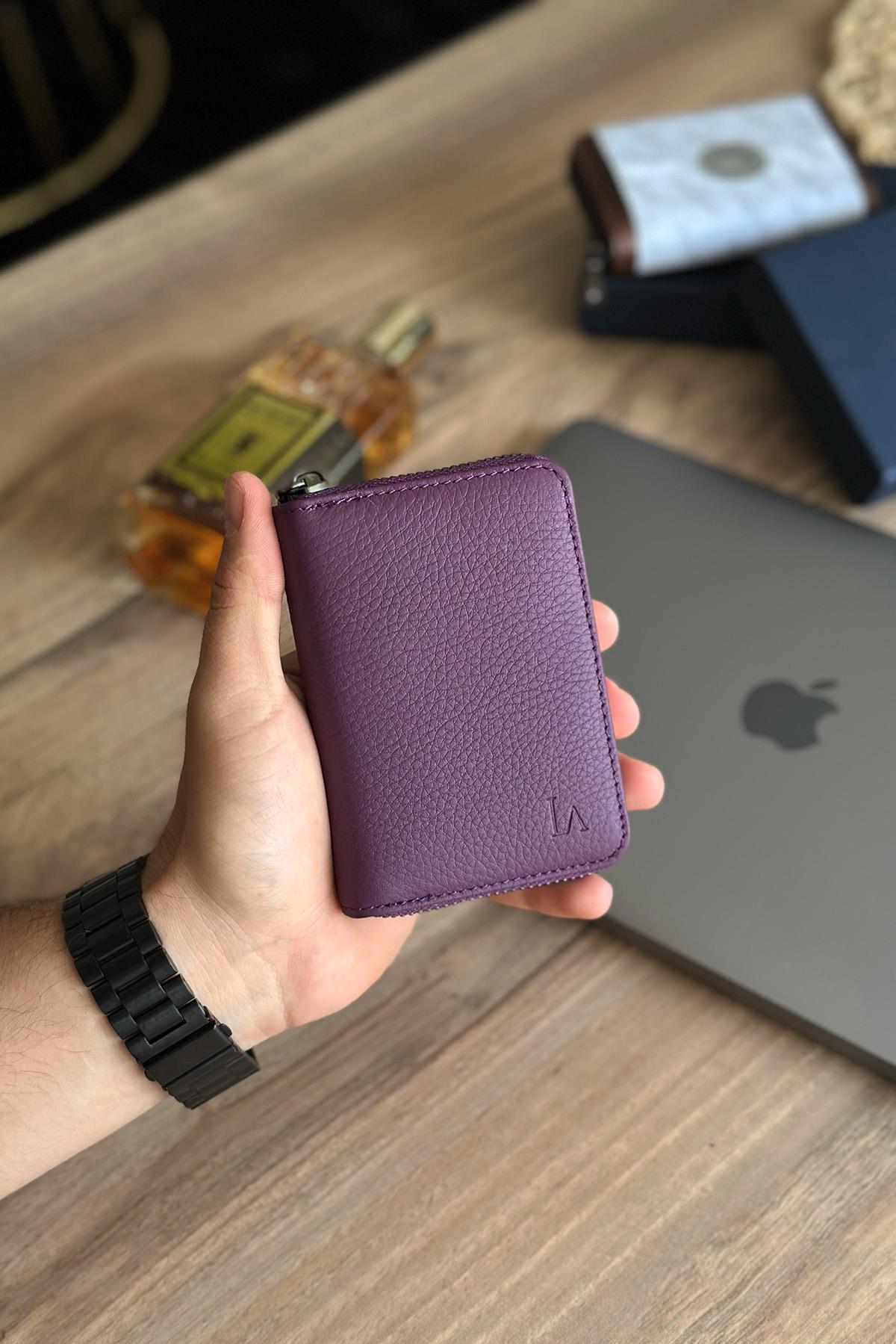 La'Graccio Paris Lancoves Erkek Hakiki Deri Rfid Korumalı Fermuarlı Cüzdan