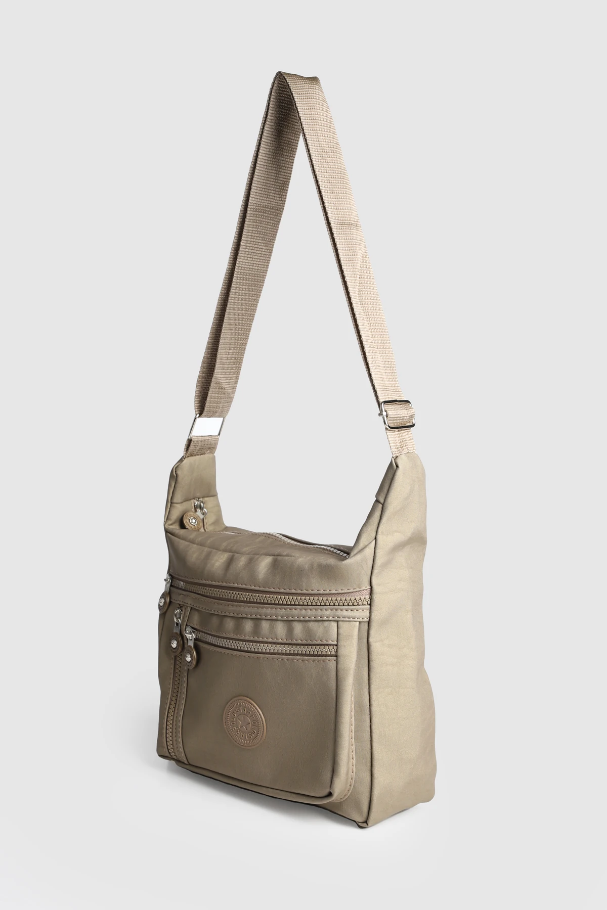 La'Graccio Paris Kadın Krinkıl Çok Bölmeli Çapraz Çanta