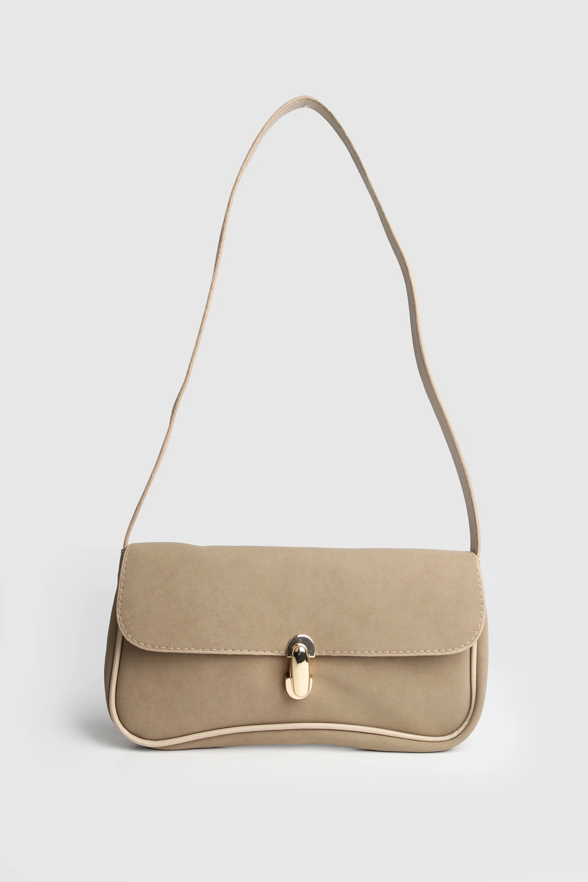 Lagraccio Paris Kadın Palera Süet Baget Çanta - Koyu Vizon Süet