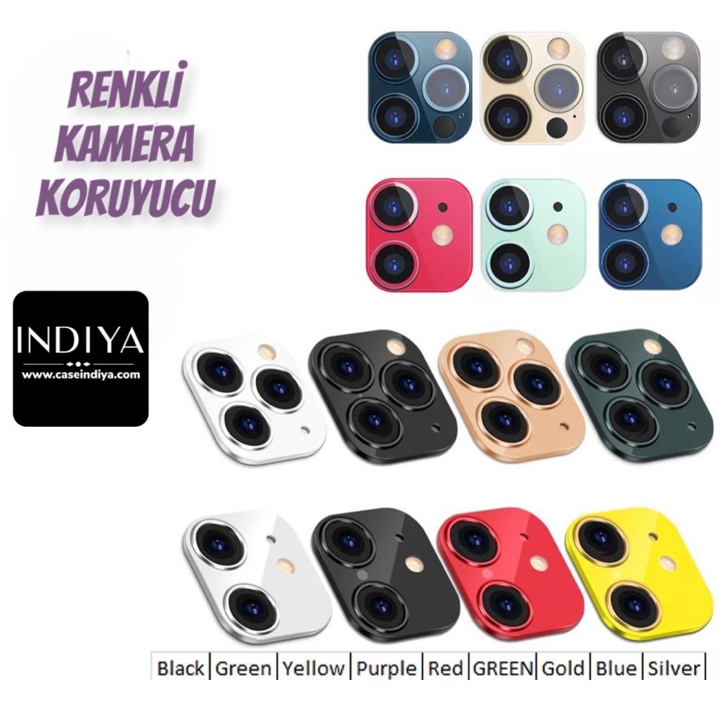 Case Indiya Cam Kamera Lens Koruyucu Renkli Flaşı Etkilemez 