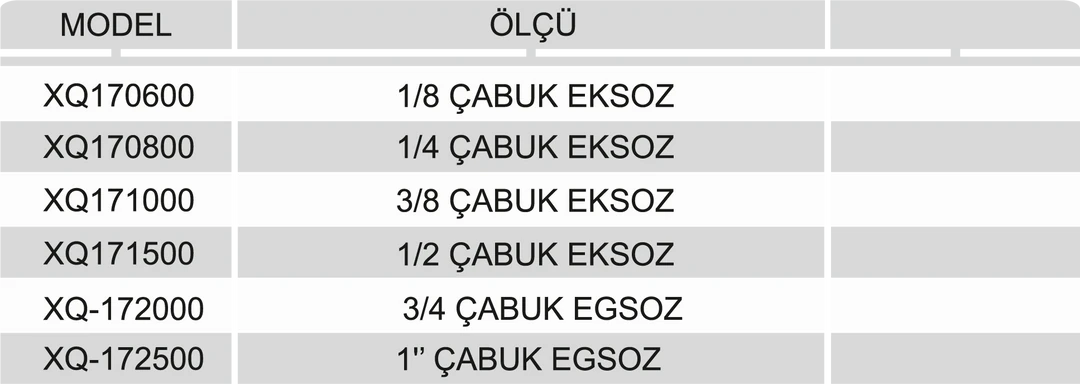 ÇABUK EKSOZ VALFLER - Dars
