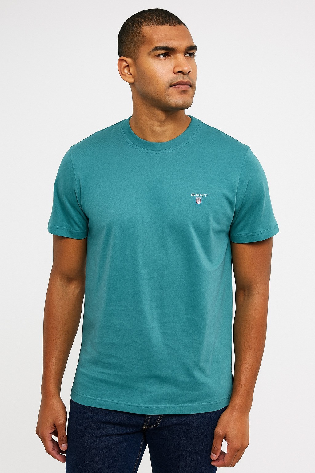 Gantt Bisiklet Yaka T-Shirt Yeşil
