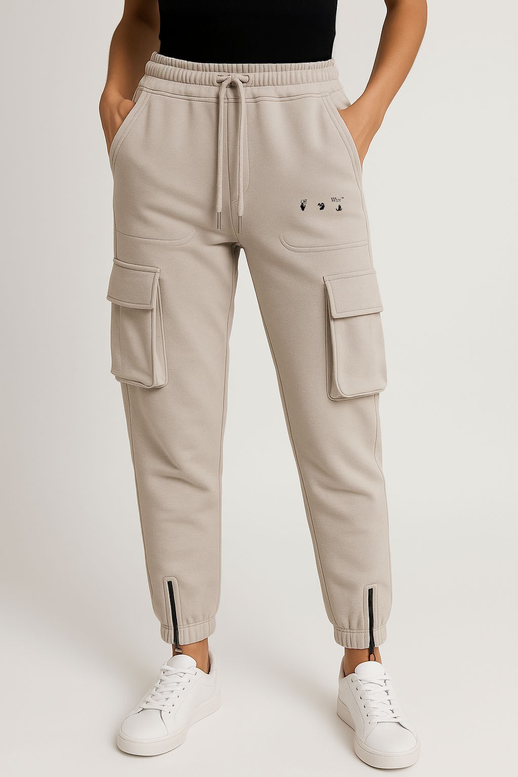 Off White Eşofman Altı Taş Rengi