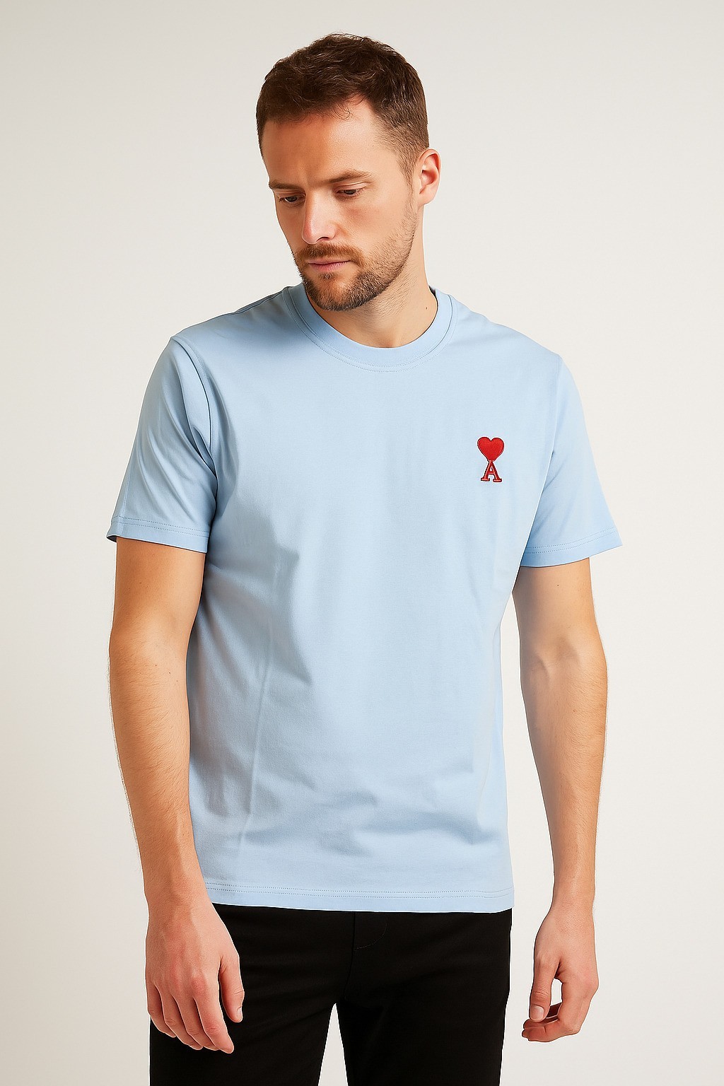 Amii Bisiklet Yaka T-Shirt Bebe Mavisi
