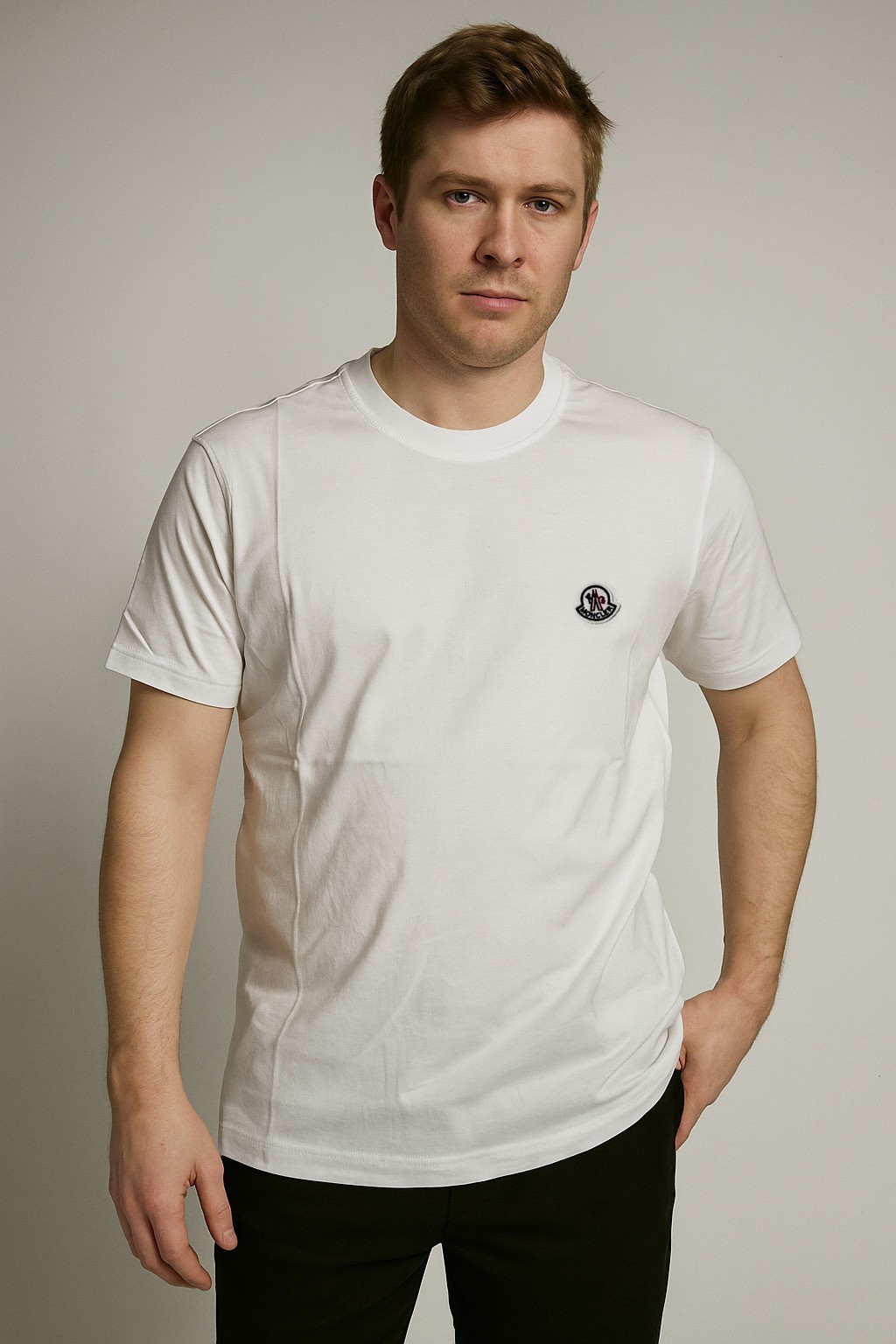 Monc Bisiklet Yaka Tshirt Beyaz