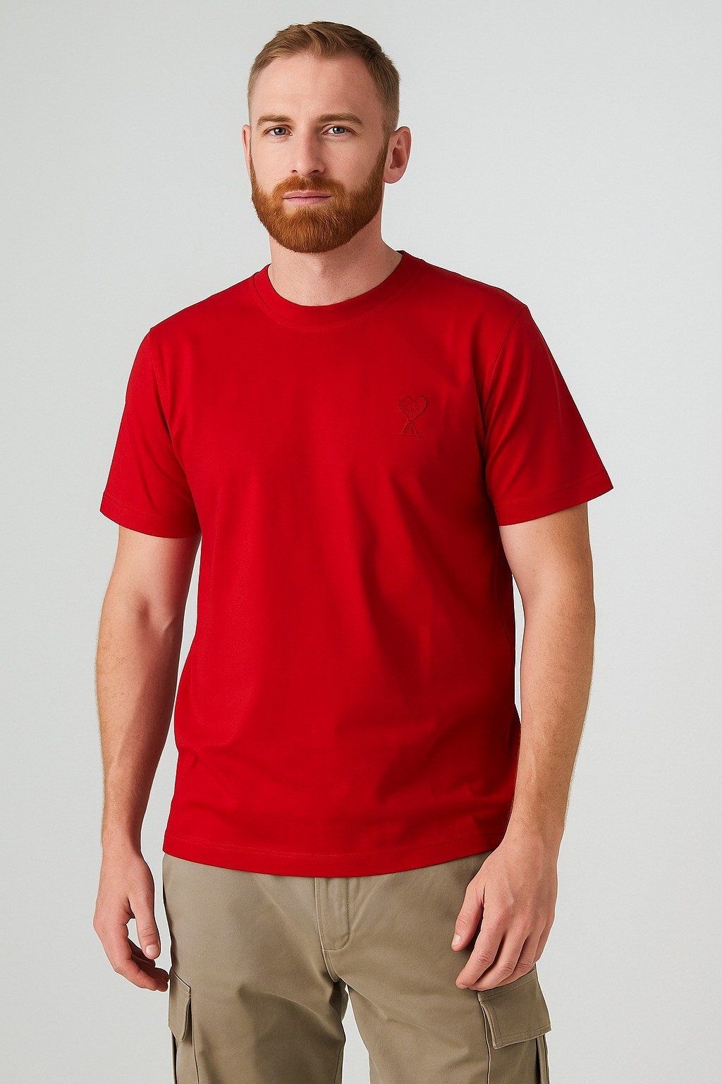 Amii  Bisiklet Yaka T-Shirt Kırmızı