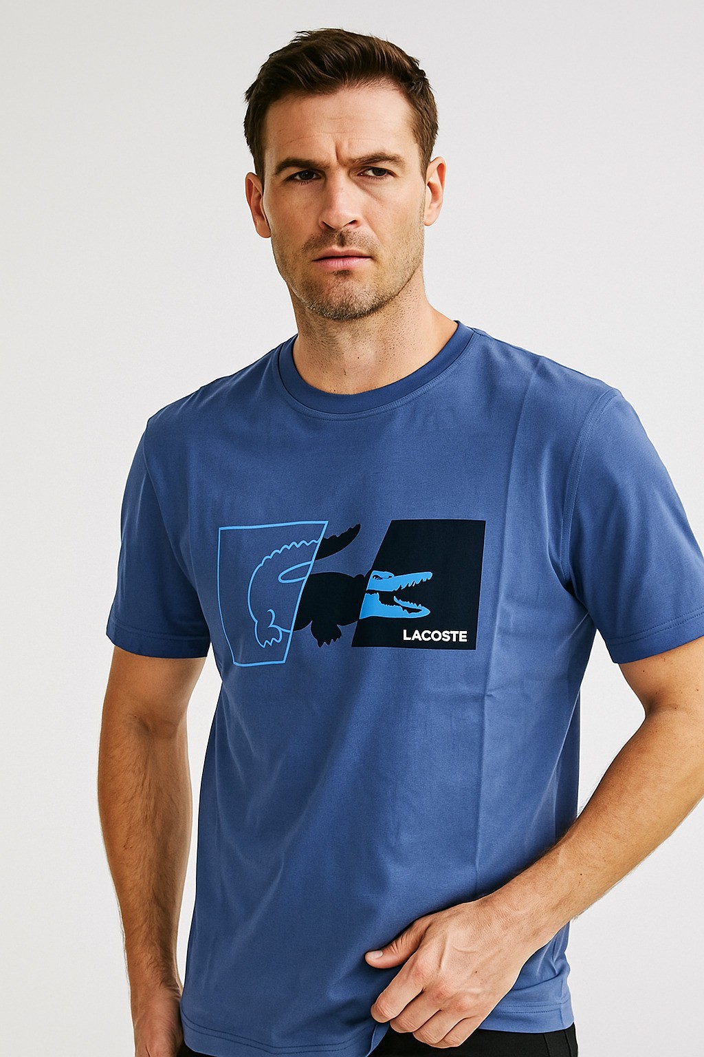 Lacco Bisiklet Yaka Ddf Baskı Mavi T-Shirt