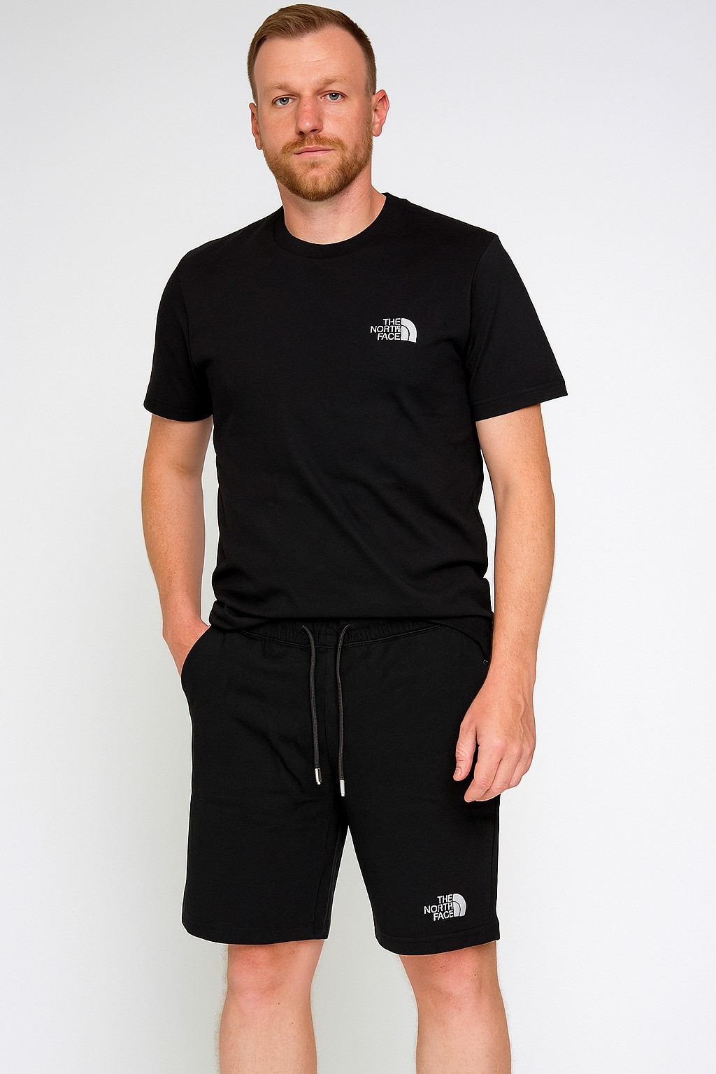 Thenortface Şort+ T-Shirt Takım Siyah