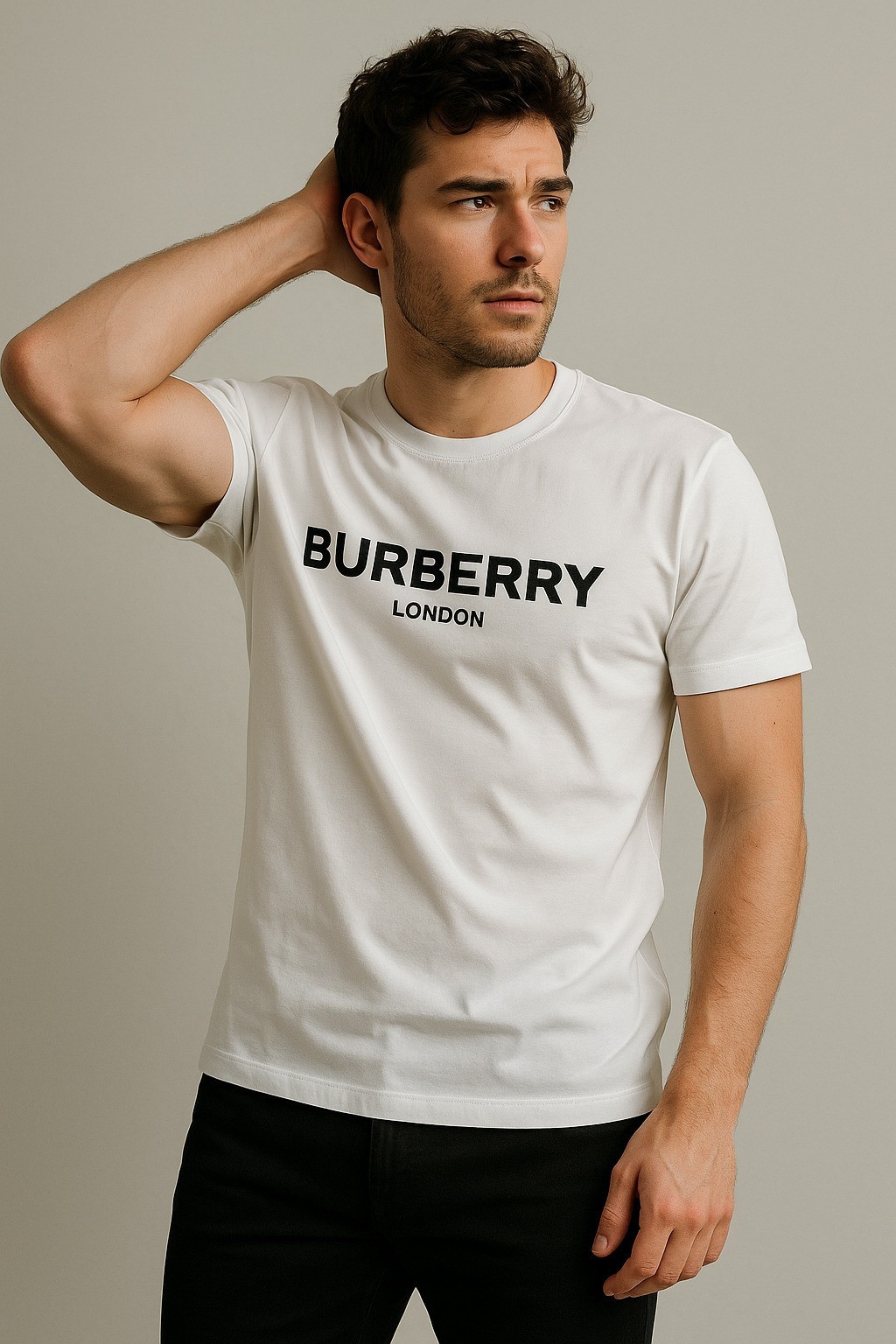 Burb Bisiklet Yaka Tshirt Beyaz