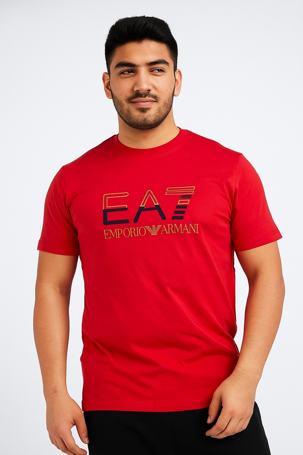 Emporıoo Bisiklet Yaka Tshirt Kırmızı