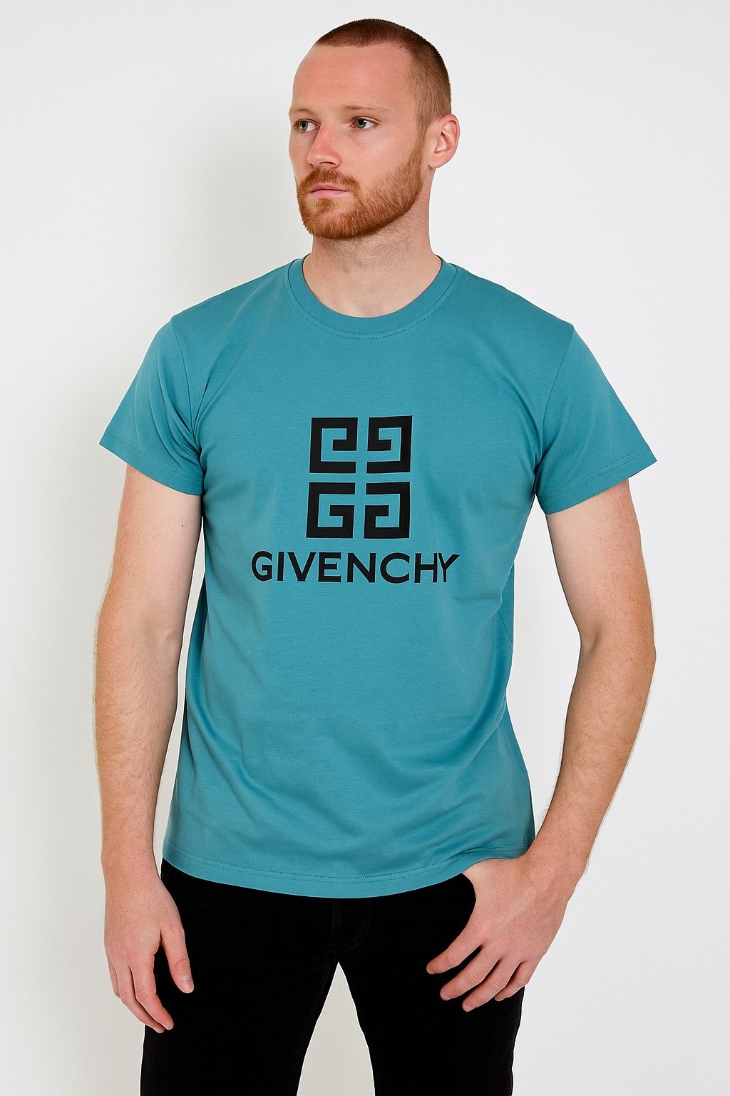 Given 4K Motif Cotton T-Shirt  Mavi