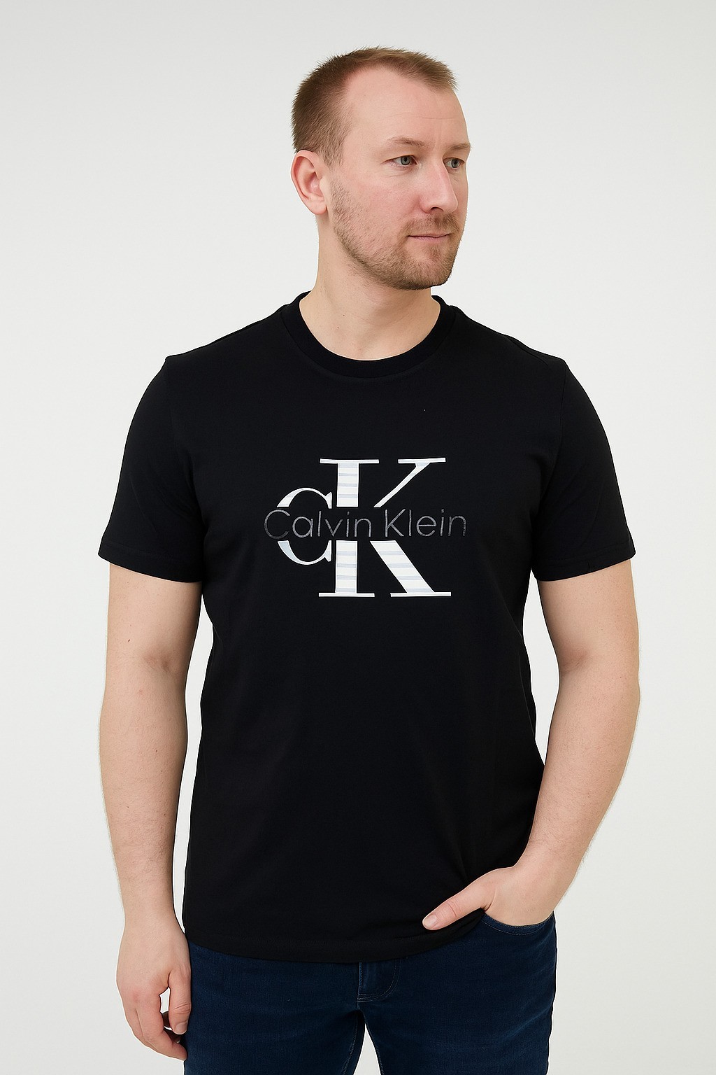 Calvinklein Bisiklet Yaka T-Shirt Siyah