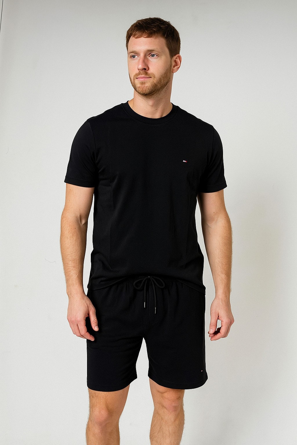 Tommy Şortlu Takım Clasic Düz Siyah