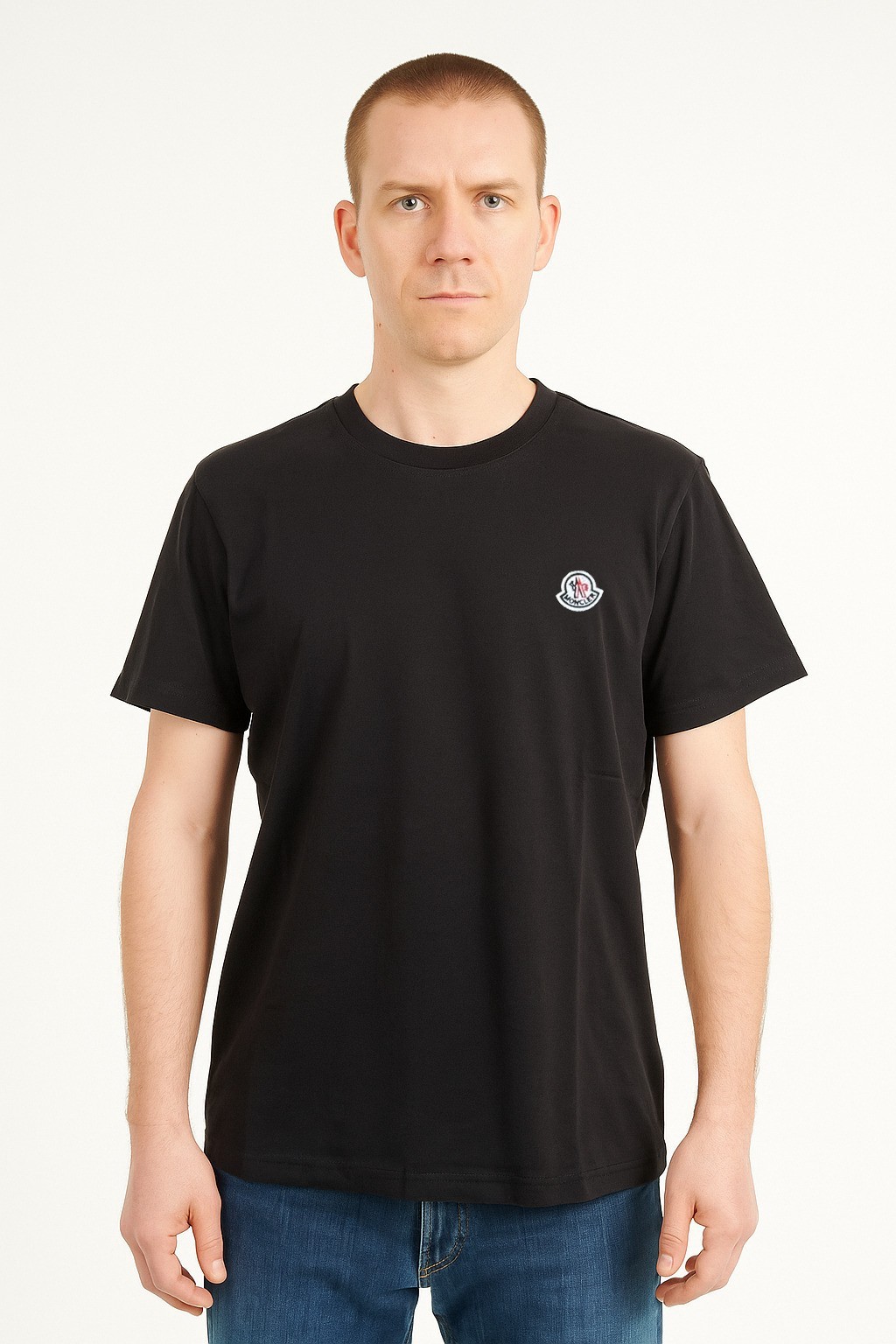Monc  Bisiklet Yaka T-Shirt Siyah