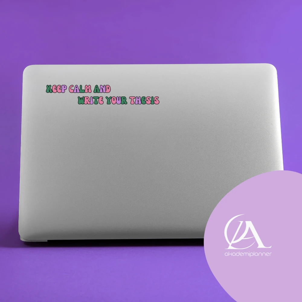 Keep Calm And Write Your Thesis Büyük Boy Tez Etiketi ve Yüksek Lisans Doktora Etiketi Sticker