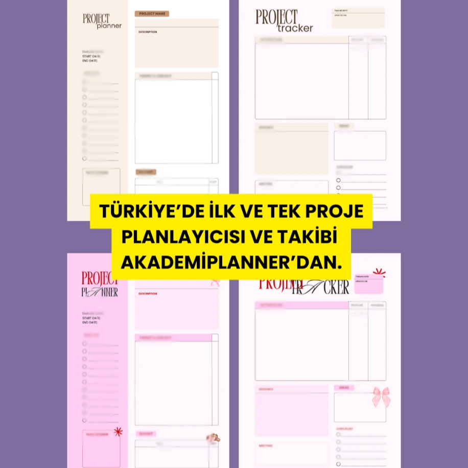 Proje Planlayıcısı ve Takibi (Project Planner and Project Tracker)