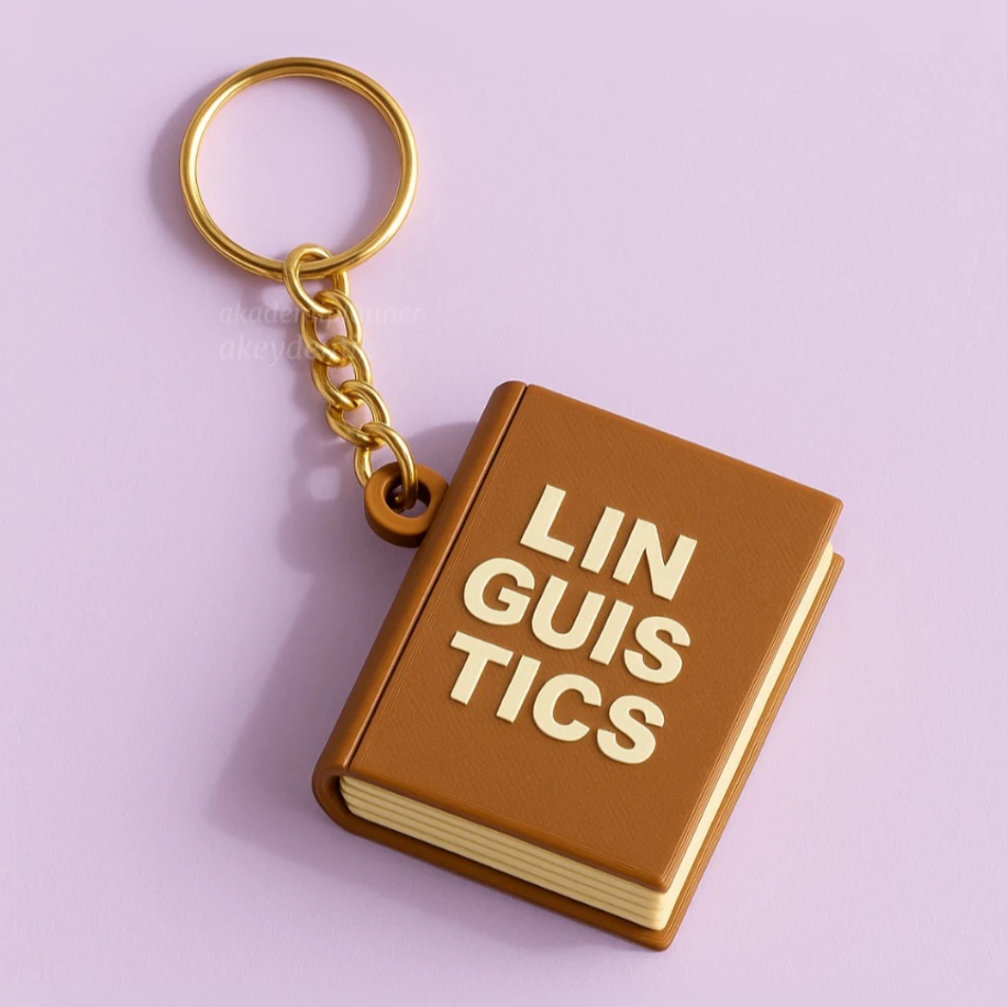 Linguistics Kitap AKEYDEMİK Anahtarlık Charm Aksesuar