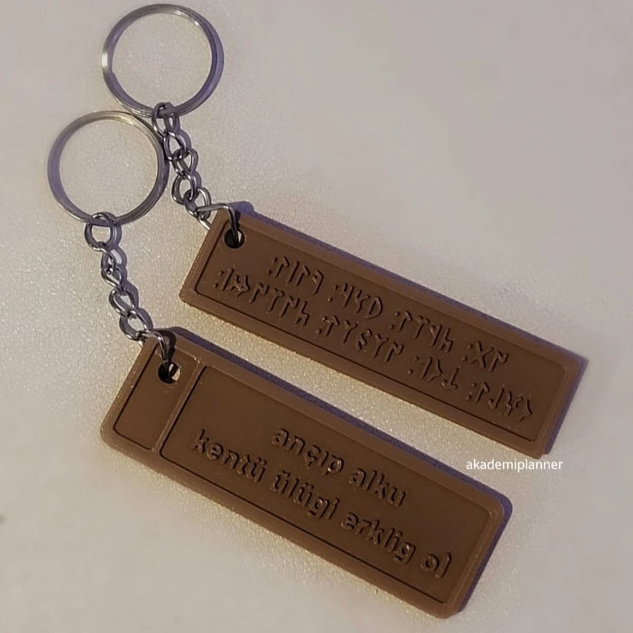 Ançıp alku kentü ülügi erklig ol AKEYDEMİK Anahtarlık Charm Aksesuar