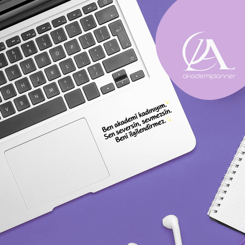 Ben akademi kadınıyım Büyük Boy Tez Etiketi ve Yüksek Lisans Doktora Etiketi Sticker
