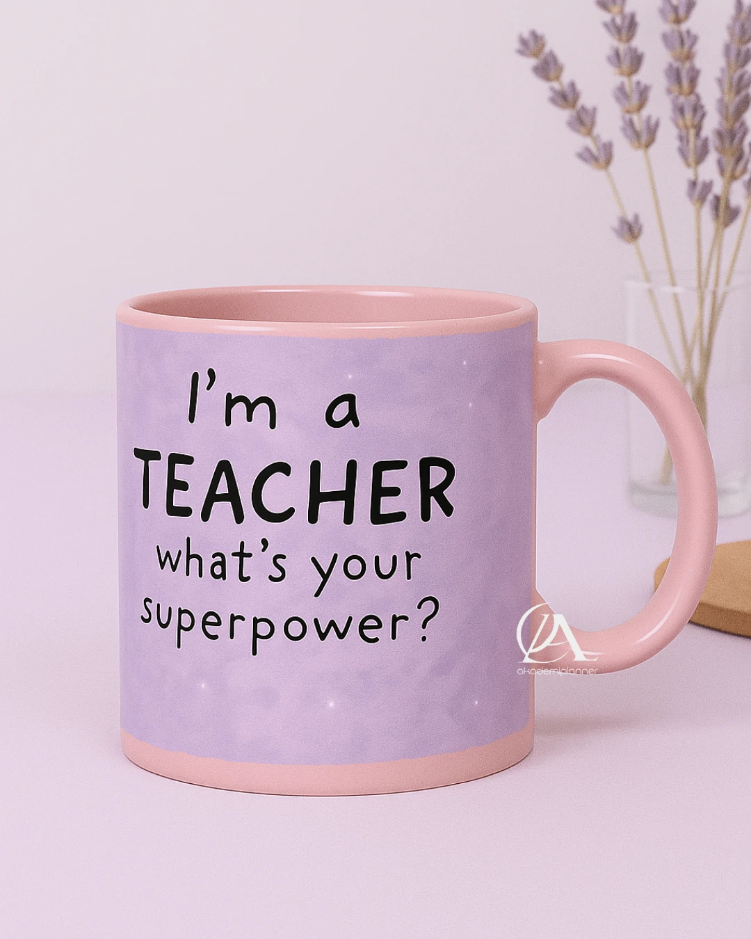 Mor Ben öğretmenim Senin Süper Gücün Ne I'm a Teacher What's Your Superpower 24 Kasım Öğretmenler Günü Hediyelik Kupa Bardak
