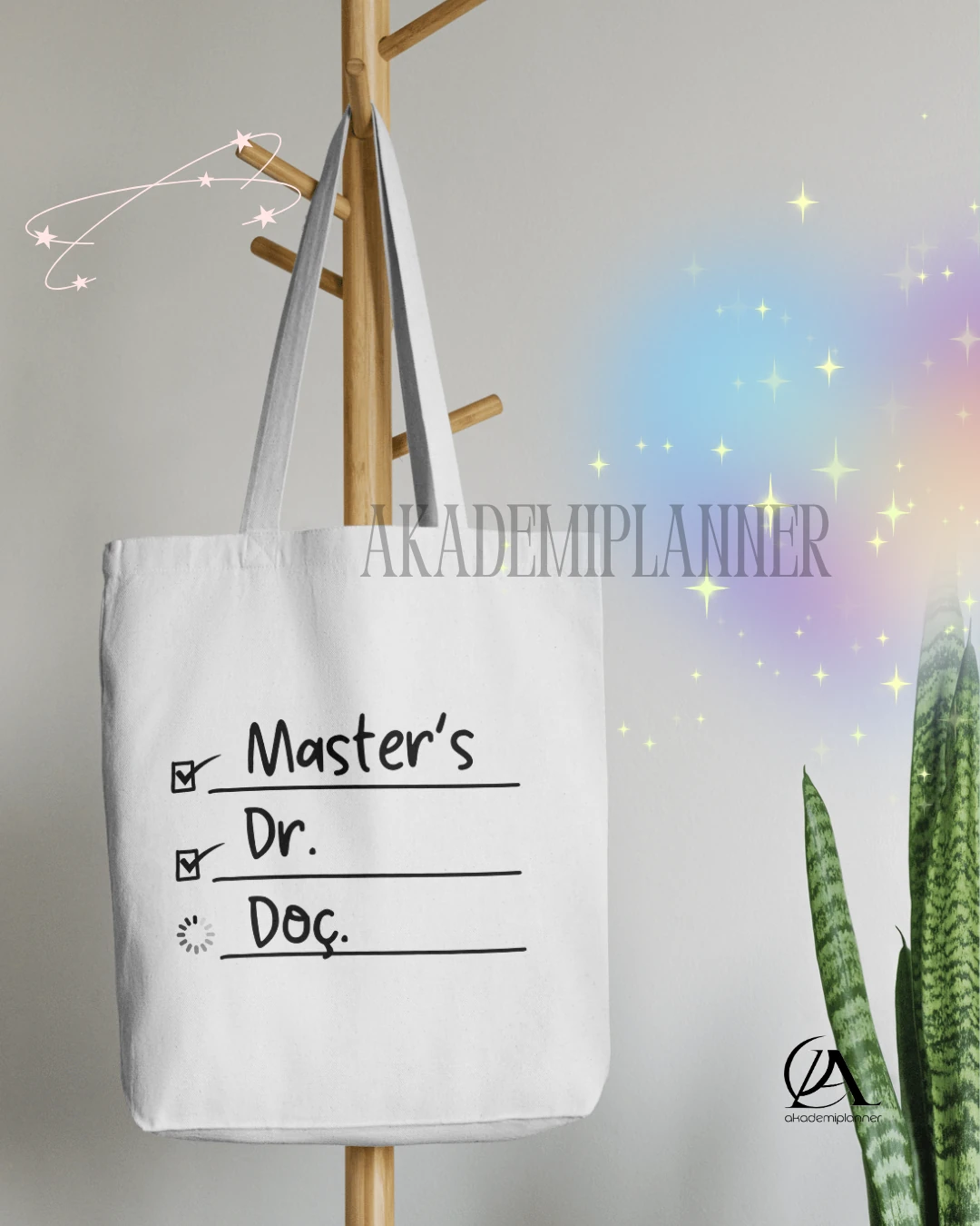 Masters Dr Doç Kanvas Bez Çanta Akademisyen Hediye