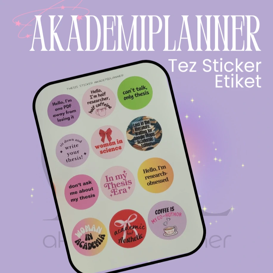 Tez Etiketi Yüksek Lisans Doktora Sticker