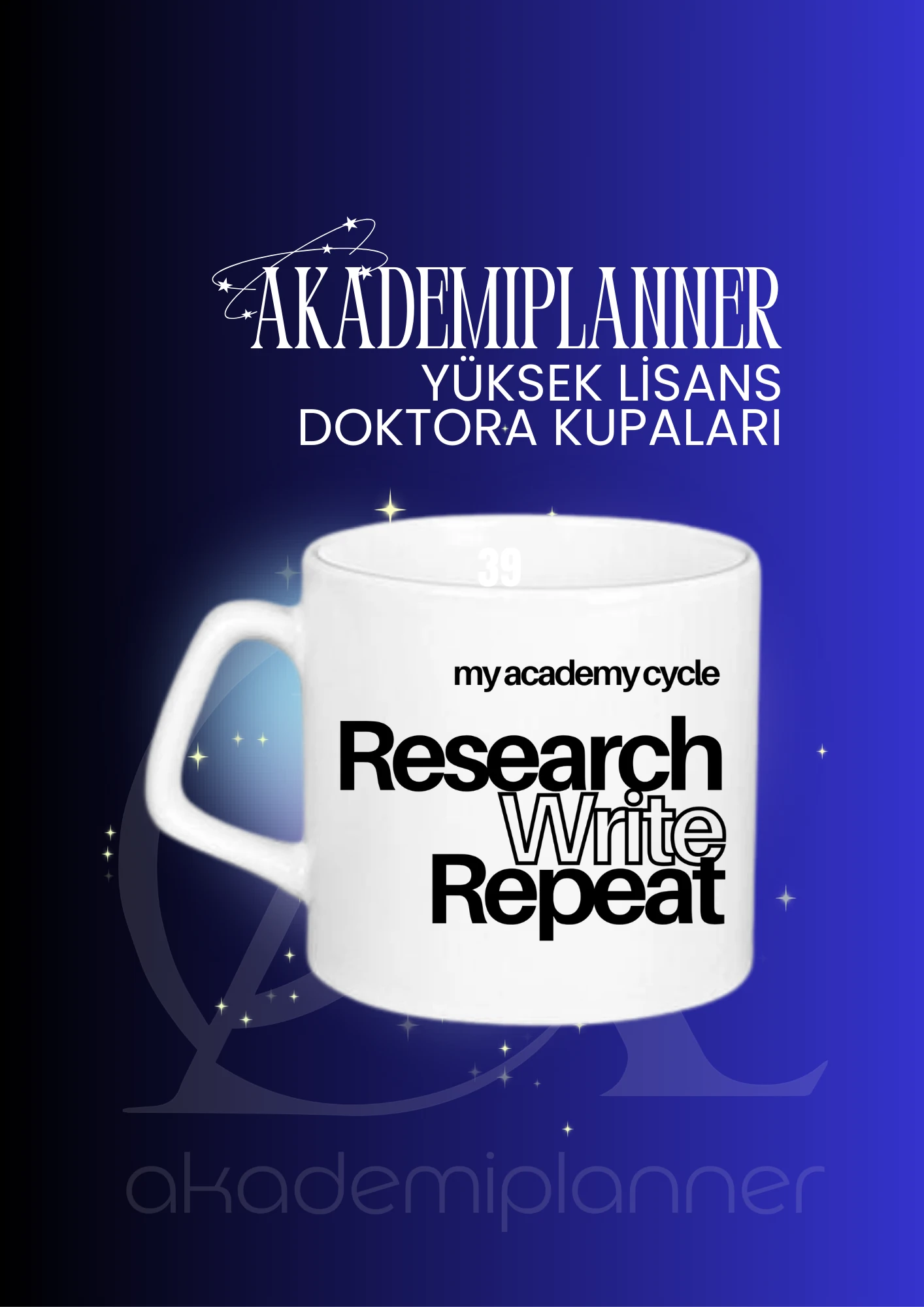 Araştır Yaz Tekrar Akademik Döngü Research Write Repeat Kupa