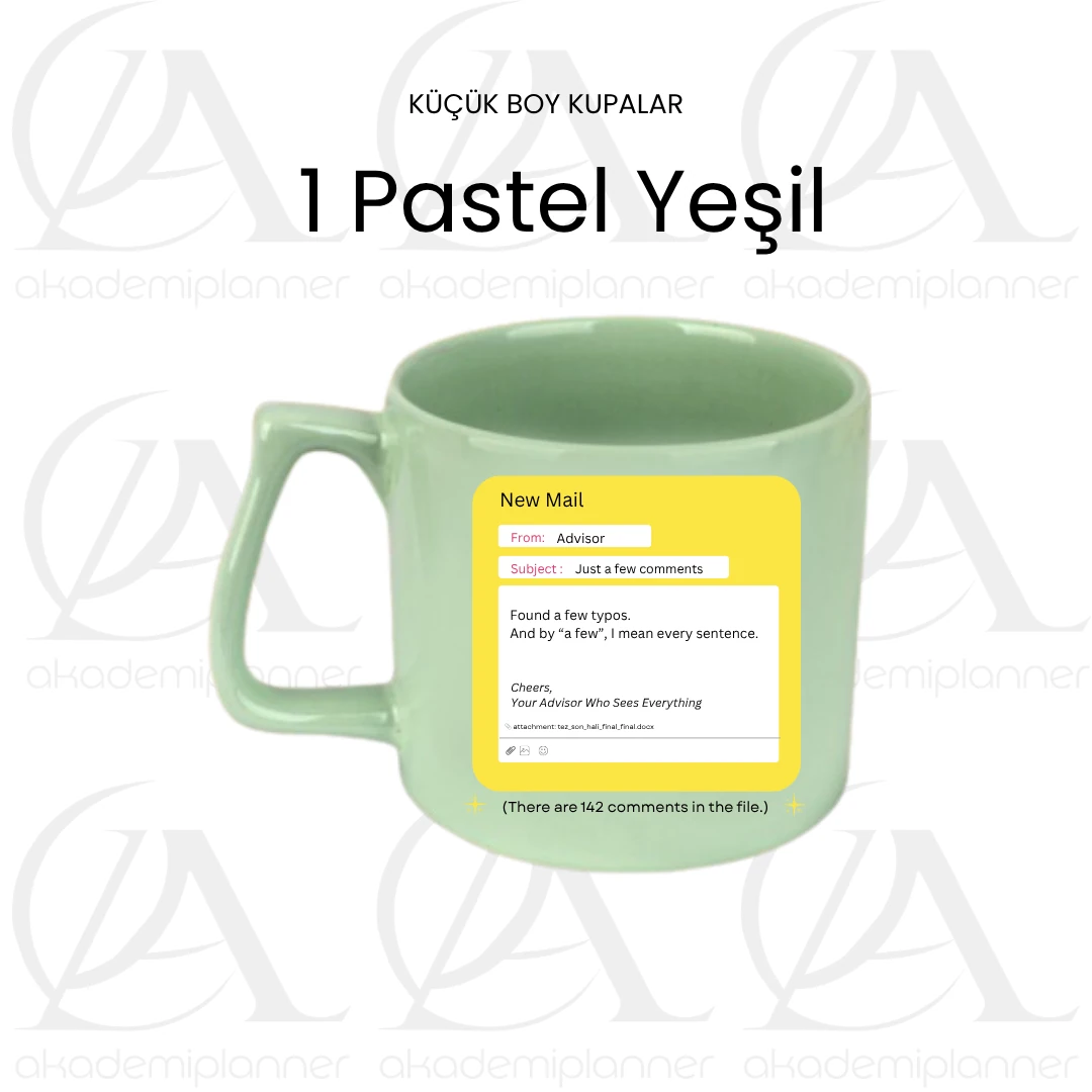  Danışman Mail 2 Hediye Kupa Bardak Yüksek Lisans Doktora Akademisyen Tez Danışmanı