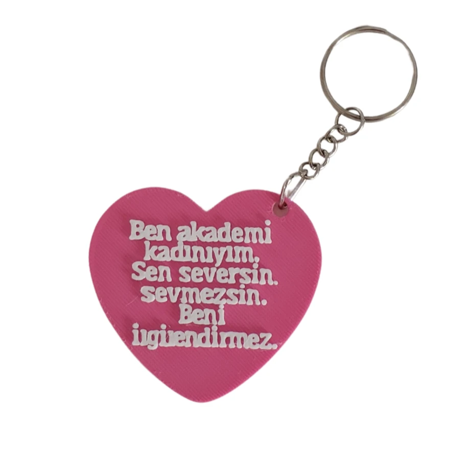Ben Akademi Kadınıyım AKEYDEMİK Anahtarlık Charm Aksesuar