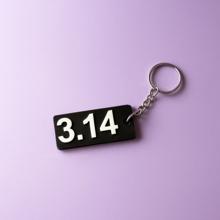 Pi Sayısı 3.14 AKEYDEMİK Anahtarlık Charm Aksesuar