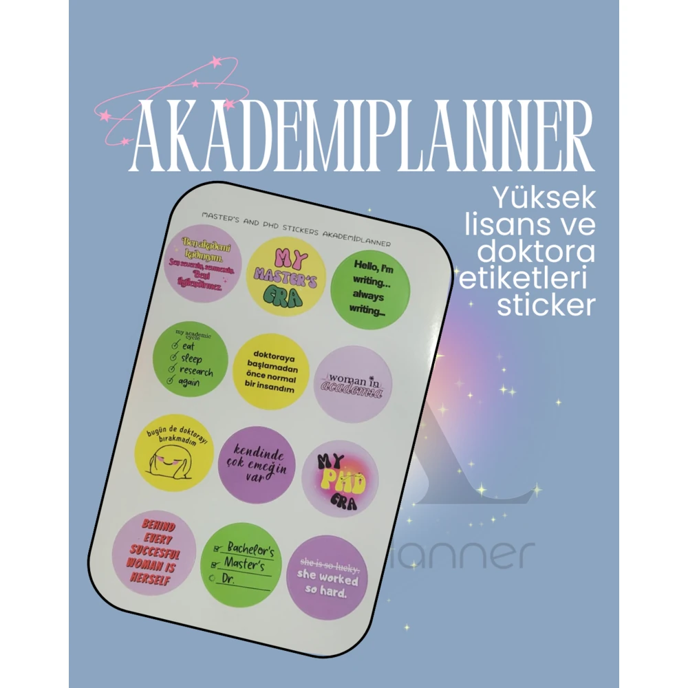 Yüksek Lisans Doktora Etiketi Sticker PhD