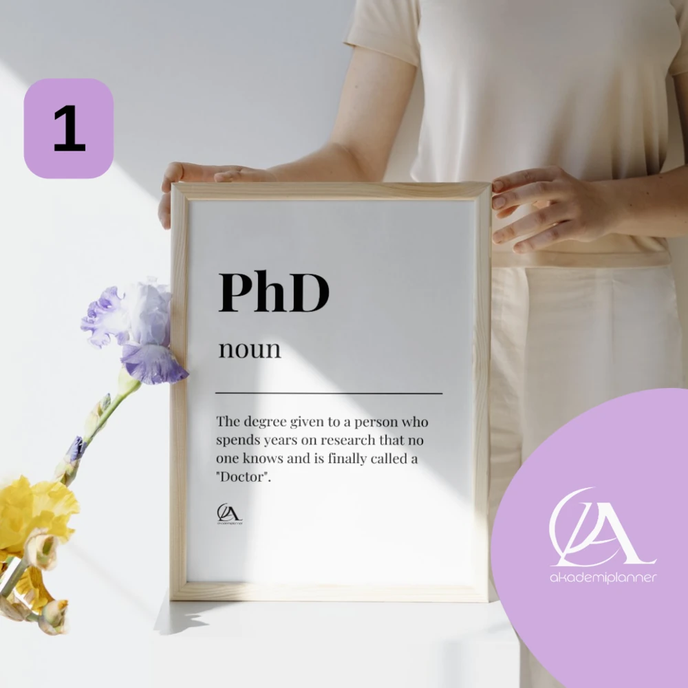 A4 Yüksek Lisans Doktora Tez Duvar Posterleri PhD Çerçevesiz - 1