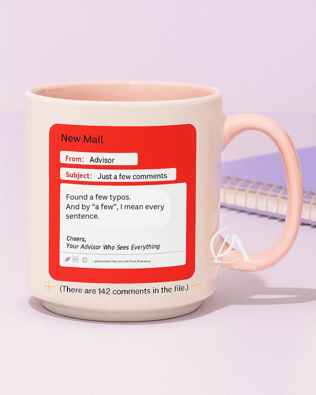  Danışman Mail 2 Hediye Kupa Bardak Yüksek Lisans Doktora Akademisyen Tez Danışmanı