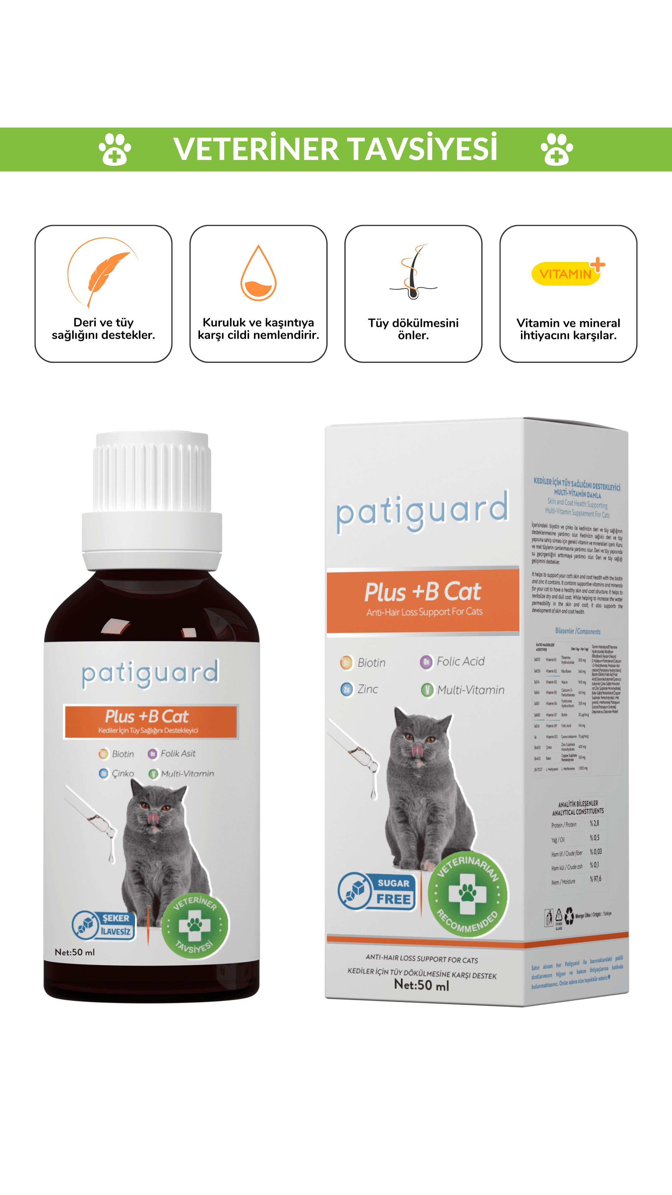 Patiguard Plus B For Cats 50ML